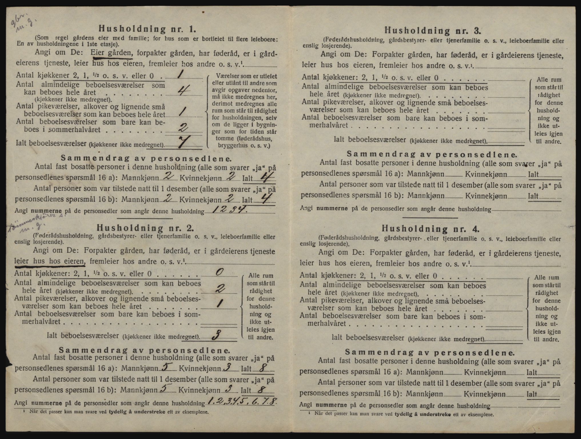 SAT, 1920 census for Rennebu, 1920, p. 41