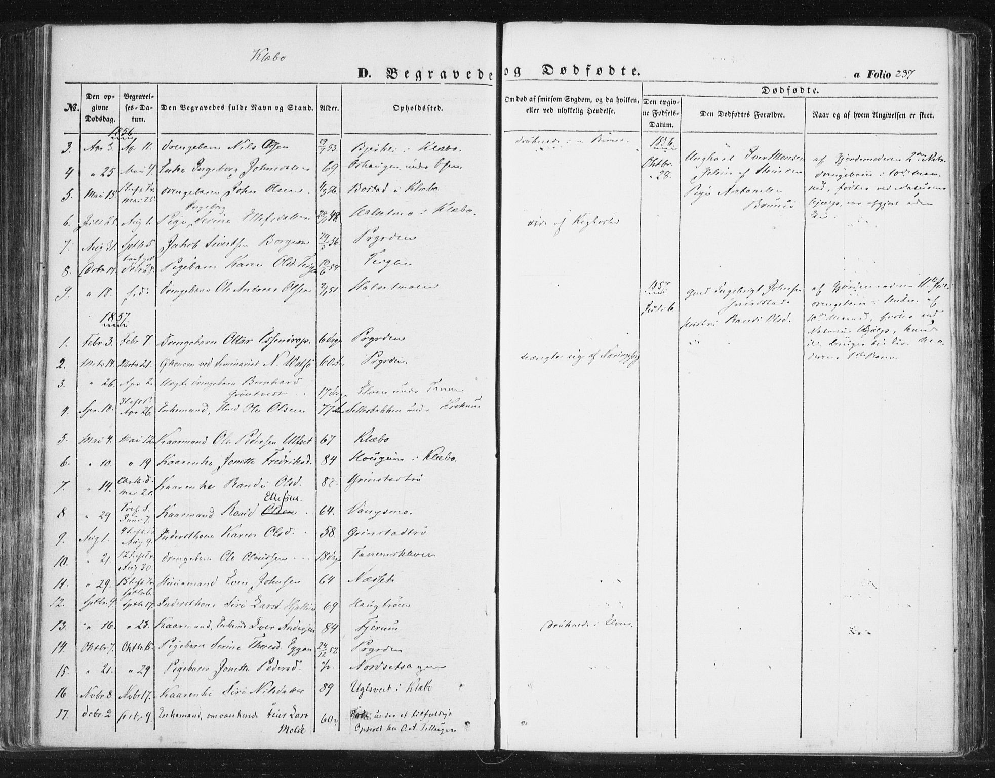 Ministerialprotokoller, klokkerbøker og fødselsregistre - Sør-Trøndelag, SAT/A-1456/618/L0441: Parish register (official) no. 618A05, 1843-1862, p. 237