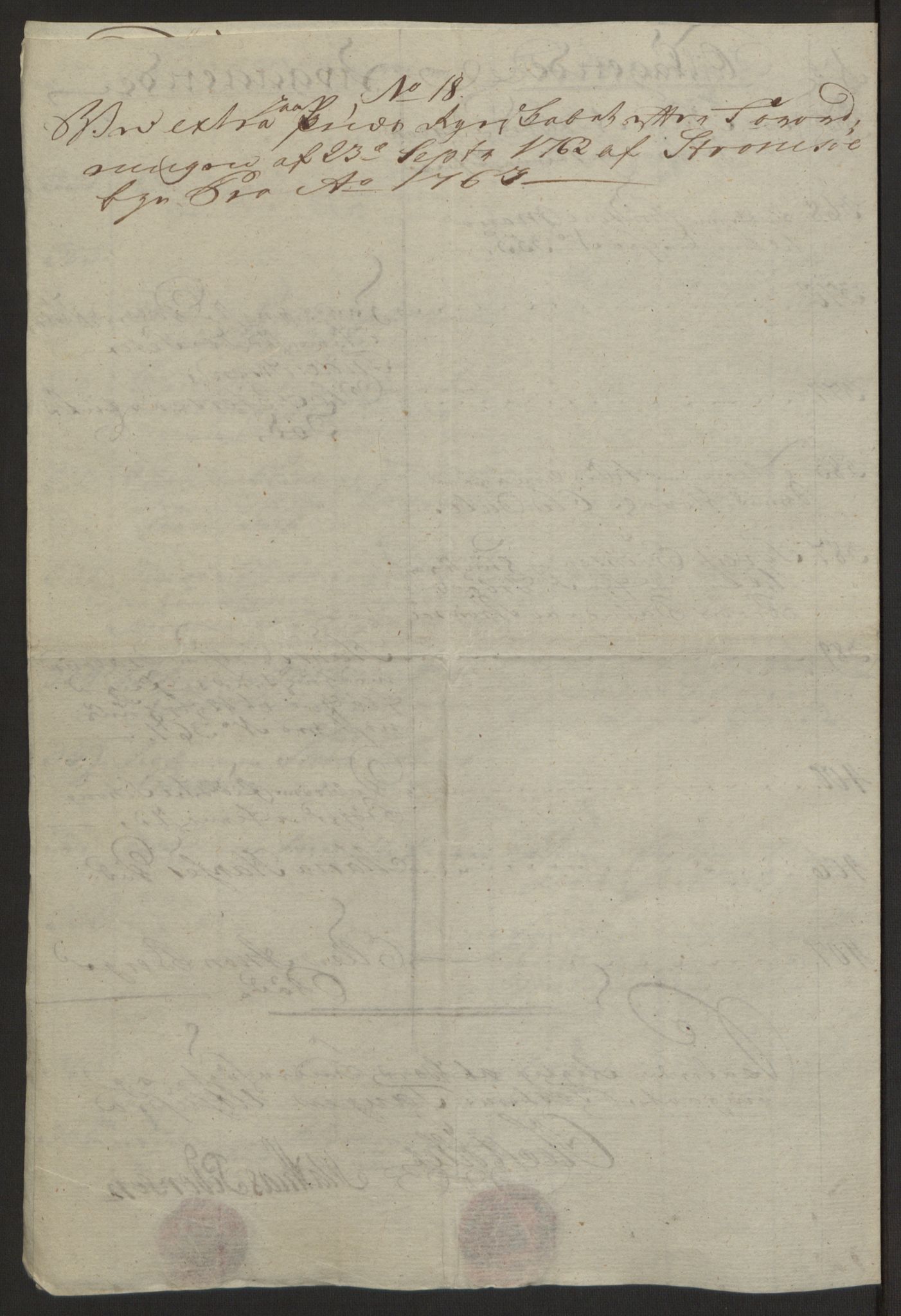 Rentekammeret inntil 1814, Reviderte regnskaper, Byregnskaper, AV/RA-EA-4066/R/Rg/L0144/0001: [G4] Kontribusjonsregnskap / Ekstraskatt, 1762-1767, p. 169