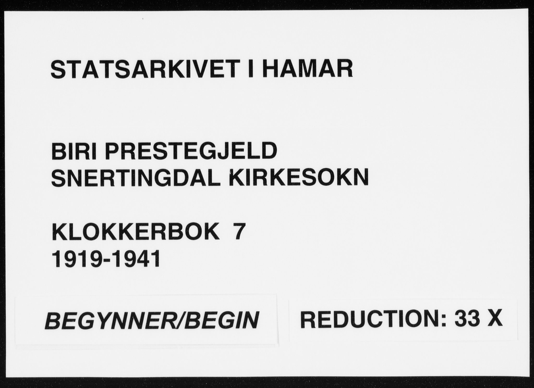 Biri prestekontor, AV/SAH-PREST-096/H/Ha/Hab/L0007: Parish register (copy) no. 7, 1919-1941