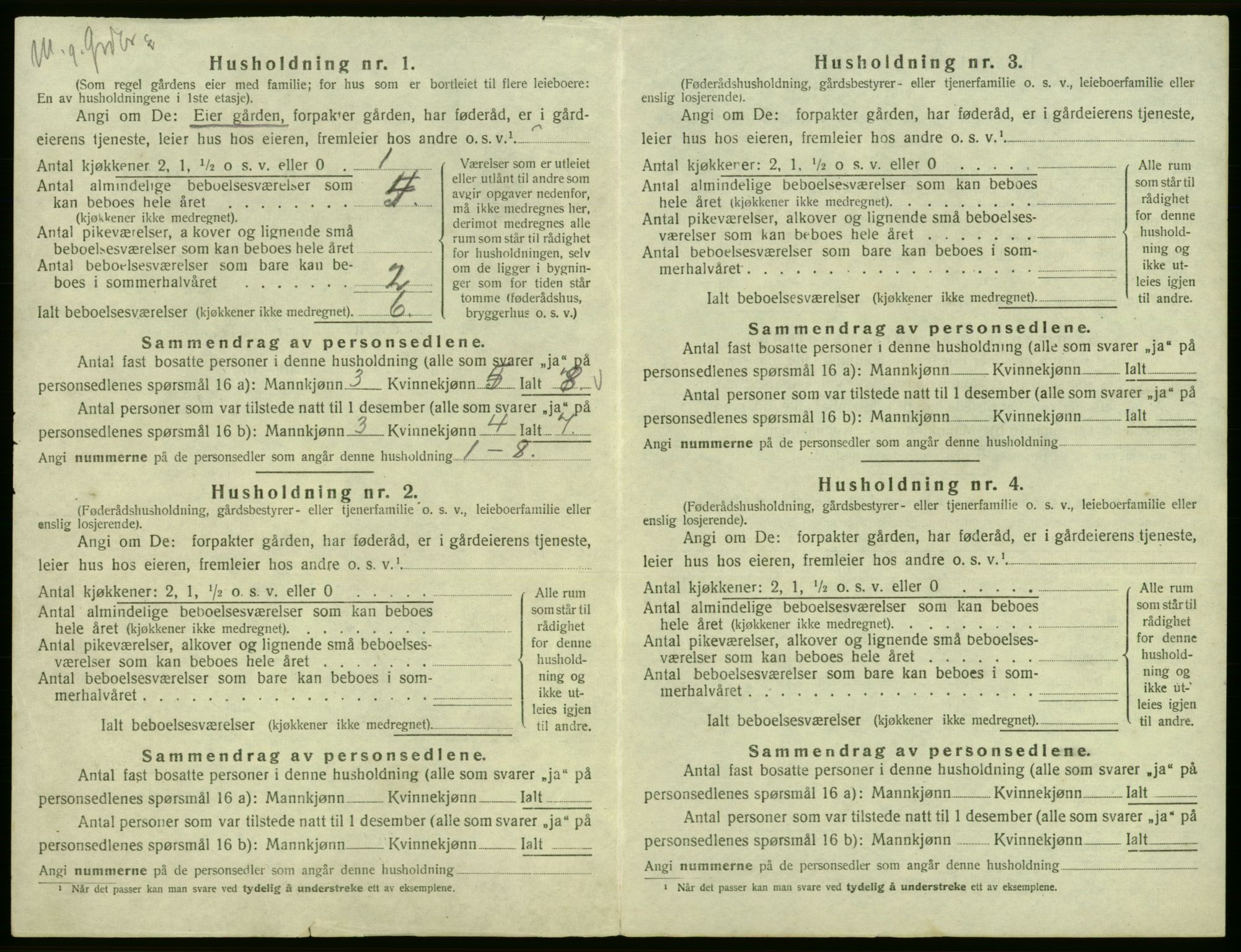 SAB, 1920 census for Odda, 1920, p. 655