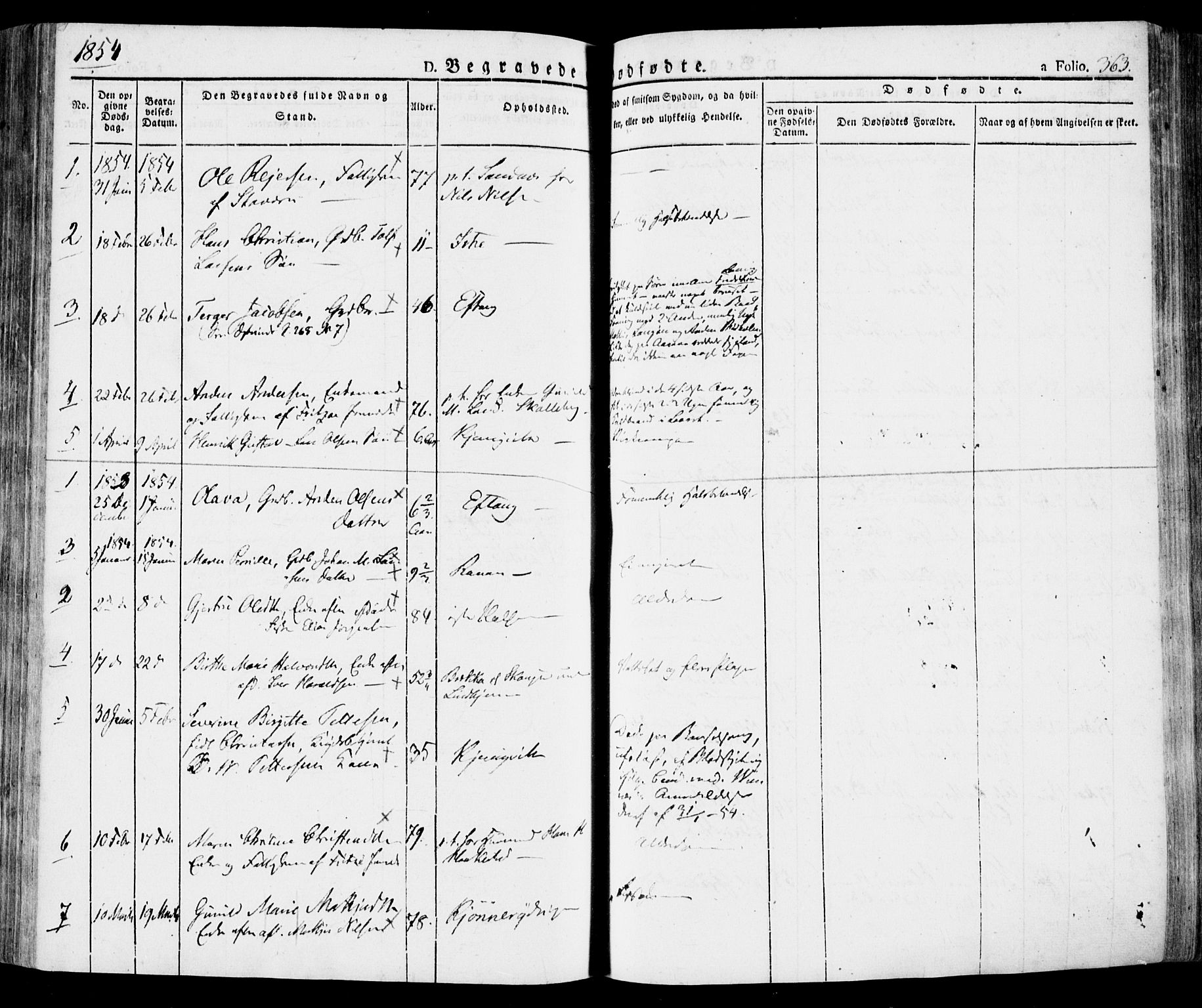 Tjølling kirkebøker, SAKO/A-60/F/Fa/L0006: Parish register (official) no. 6, 1835-1859, p. 363