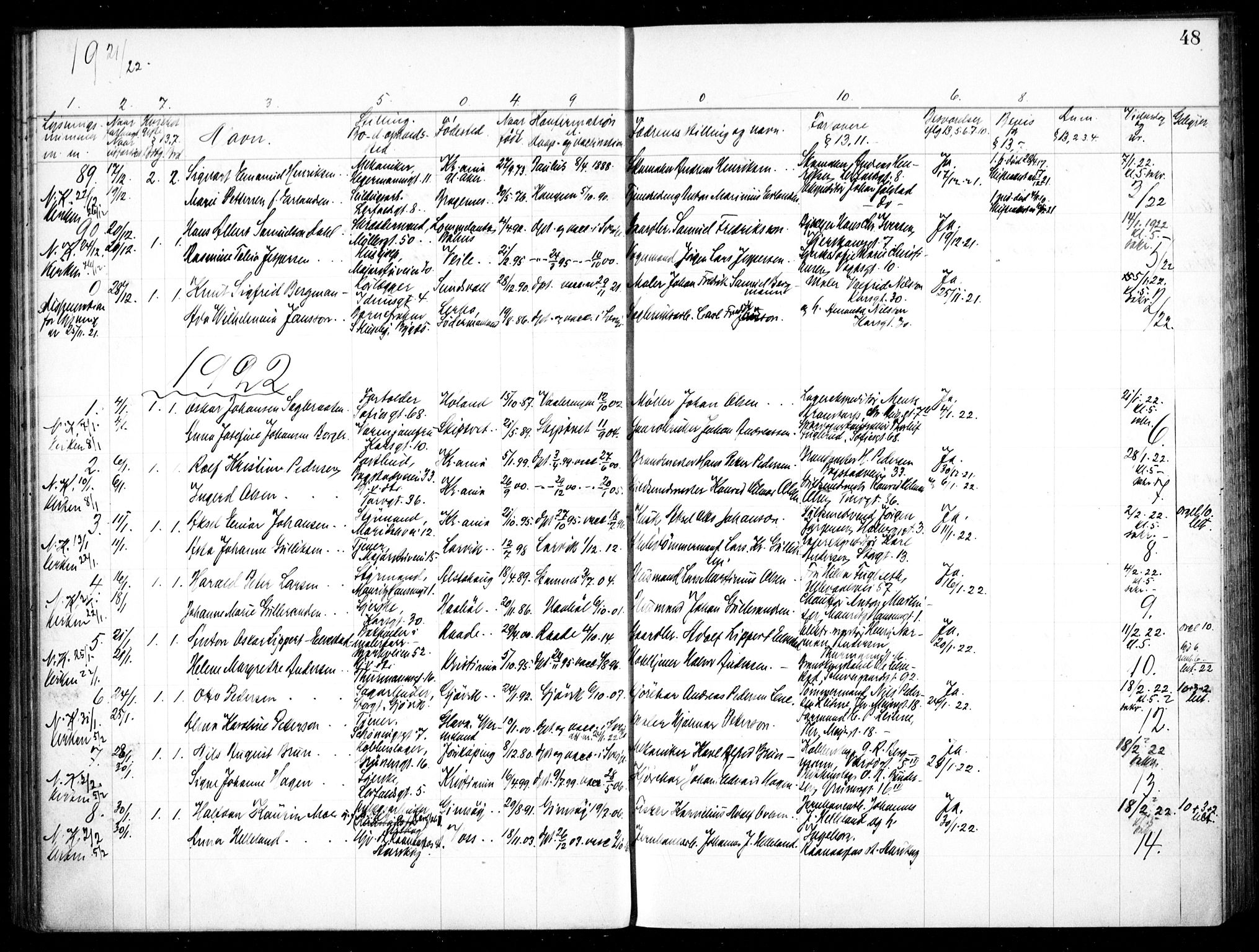 Jakob prestekontor Kirkebøker, SAO/A-10850/H/Ha/L0001: Banns register no. 1, 1917-1938, p. 48