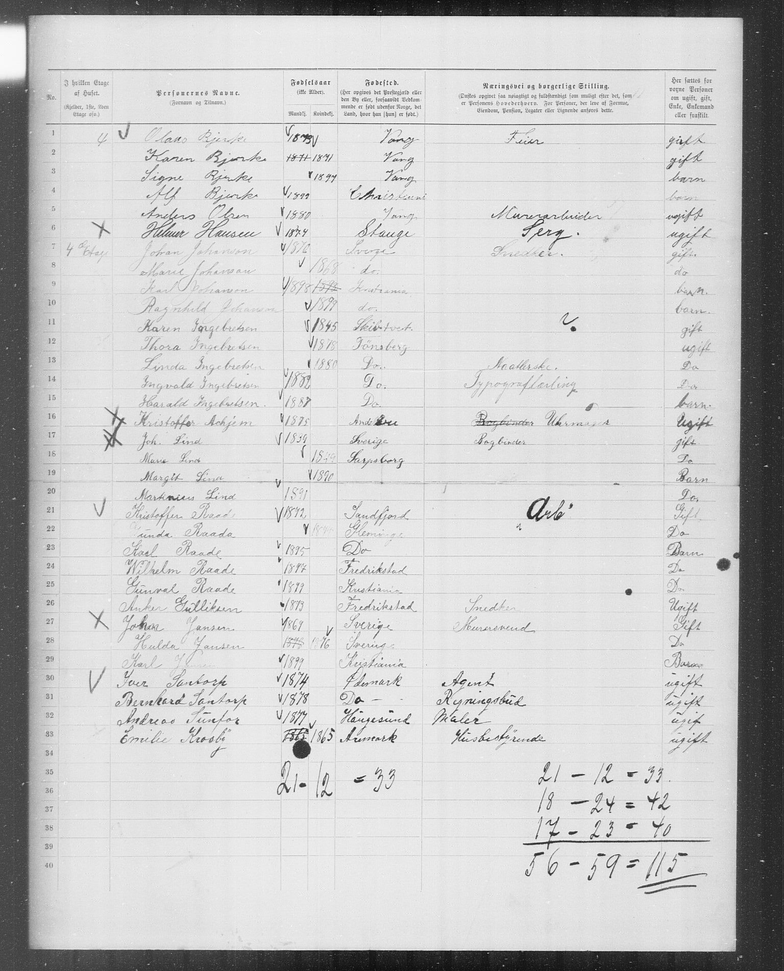 OBA, Municipal Census 1899 for Kristiania, 1899, p. 10761