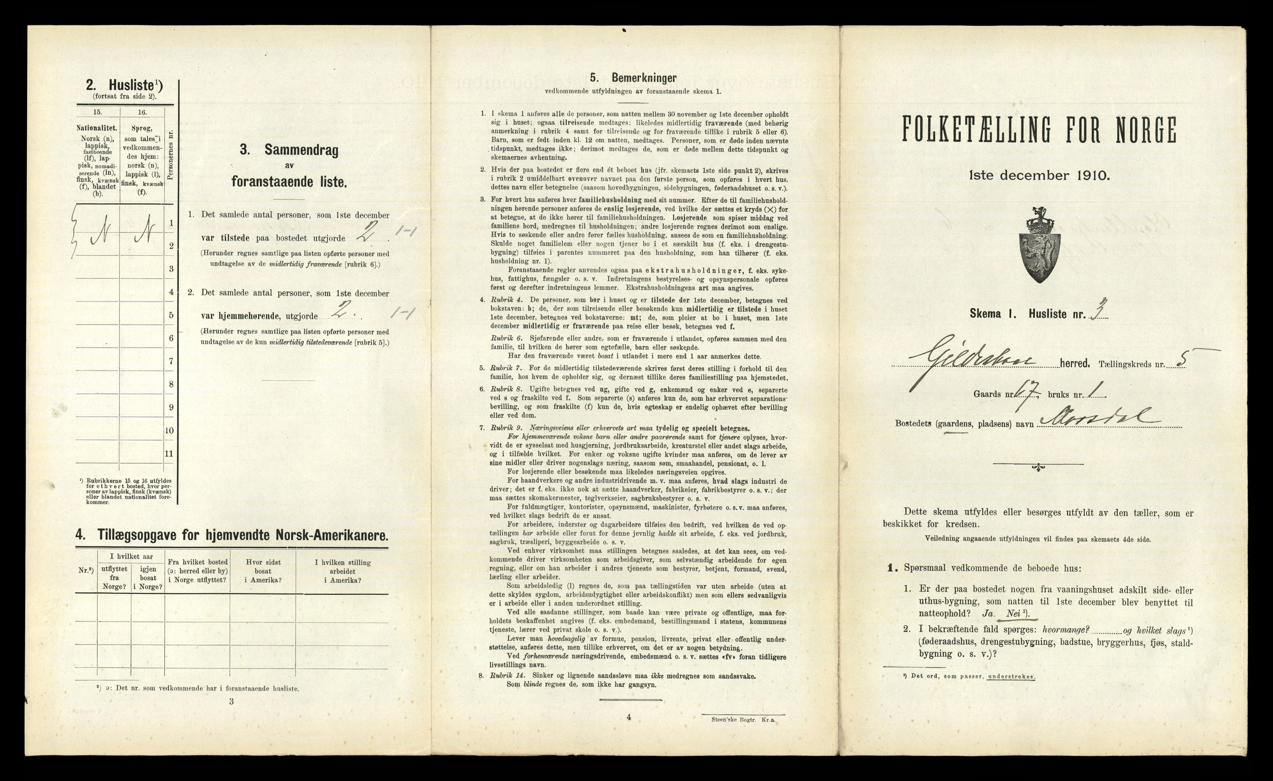 RA, 1910 census for Gildeskål, 1910, p. 583