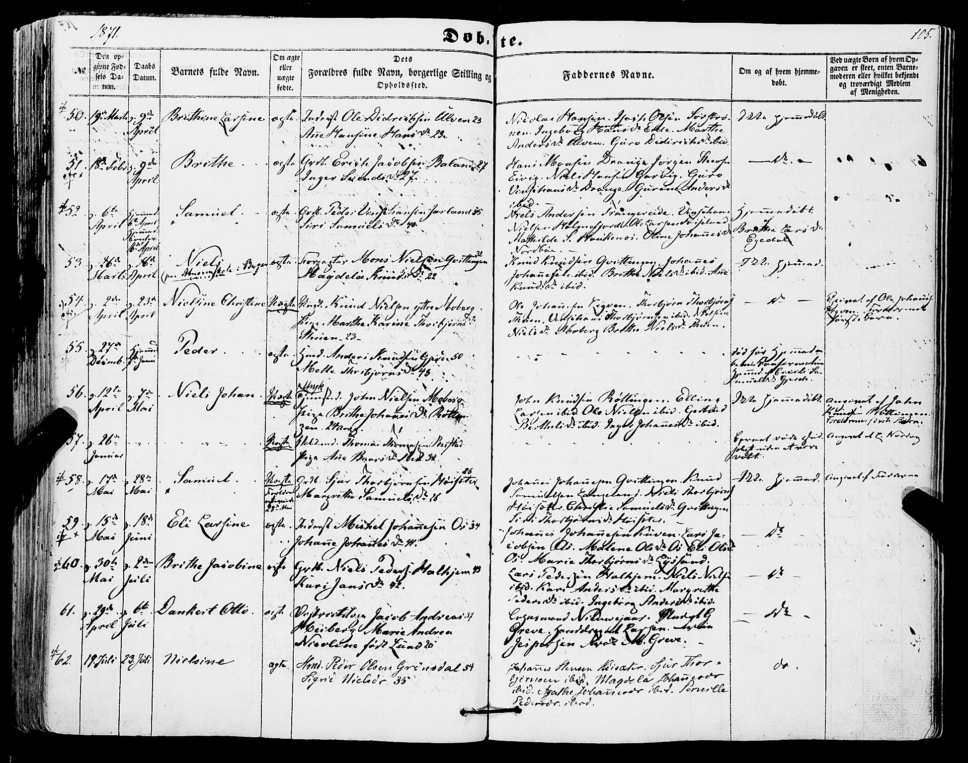 Os sokneprestembete, AV/SAB-A-99929: Parish register (official) no. A 17, 1860-1873, p. 105