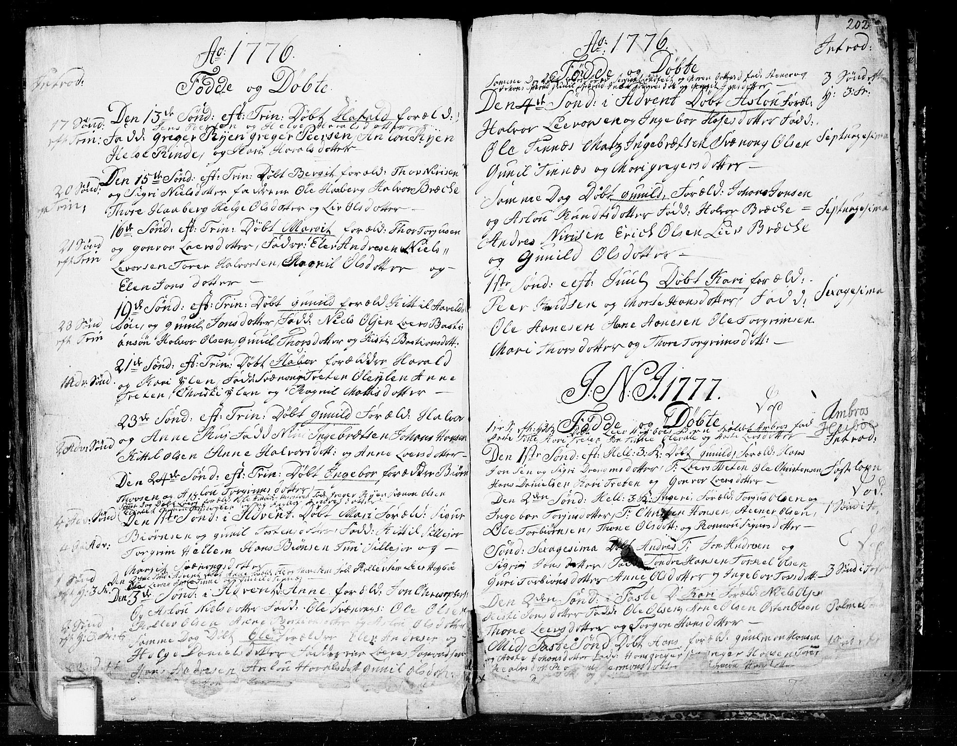 Heddal kirkebøker, SAKO/A-268/F/Fa/L0003: Parish register (official) no. I 3, 1723-1783, p. 202