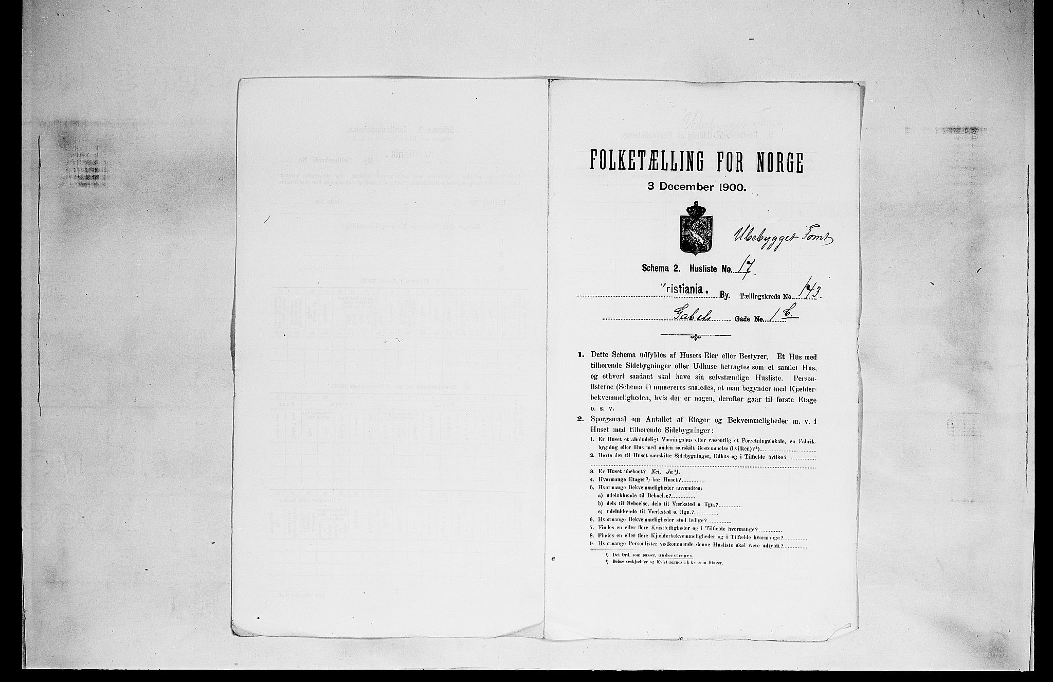 SAO, 1900 census for Kristiania, 1900, p. 26722