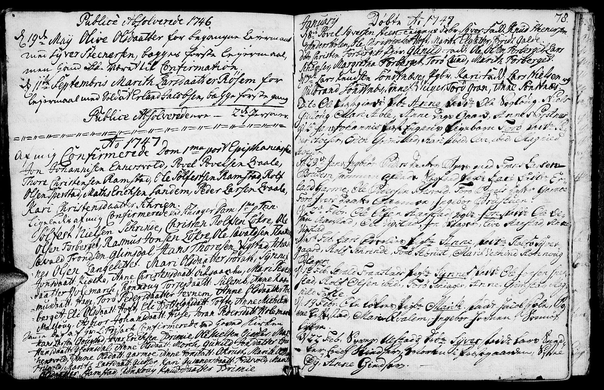 Lom prestekontor, SAH/PREST-070/K/L0001: Parish register (official) no. 1, 1733-1748, p. 78