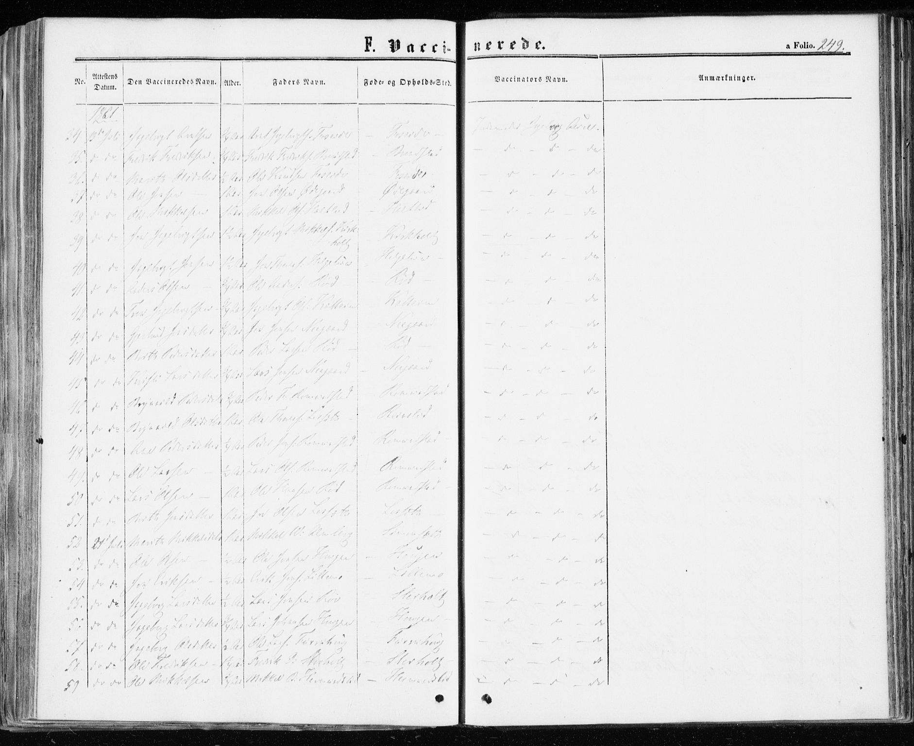 Ministerialprotokoller, klokkerbøker og fødselsregistre - Møre og Romsdal, AV/SAT-A-1454/598/L1067: Parish register (official) no. 598A01, 1858-1871, p. 249