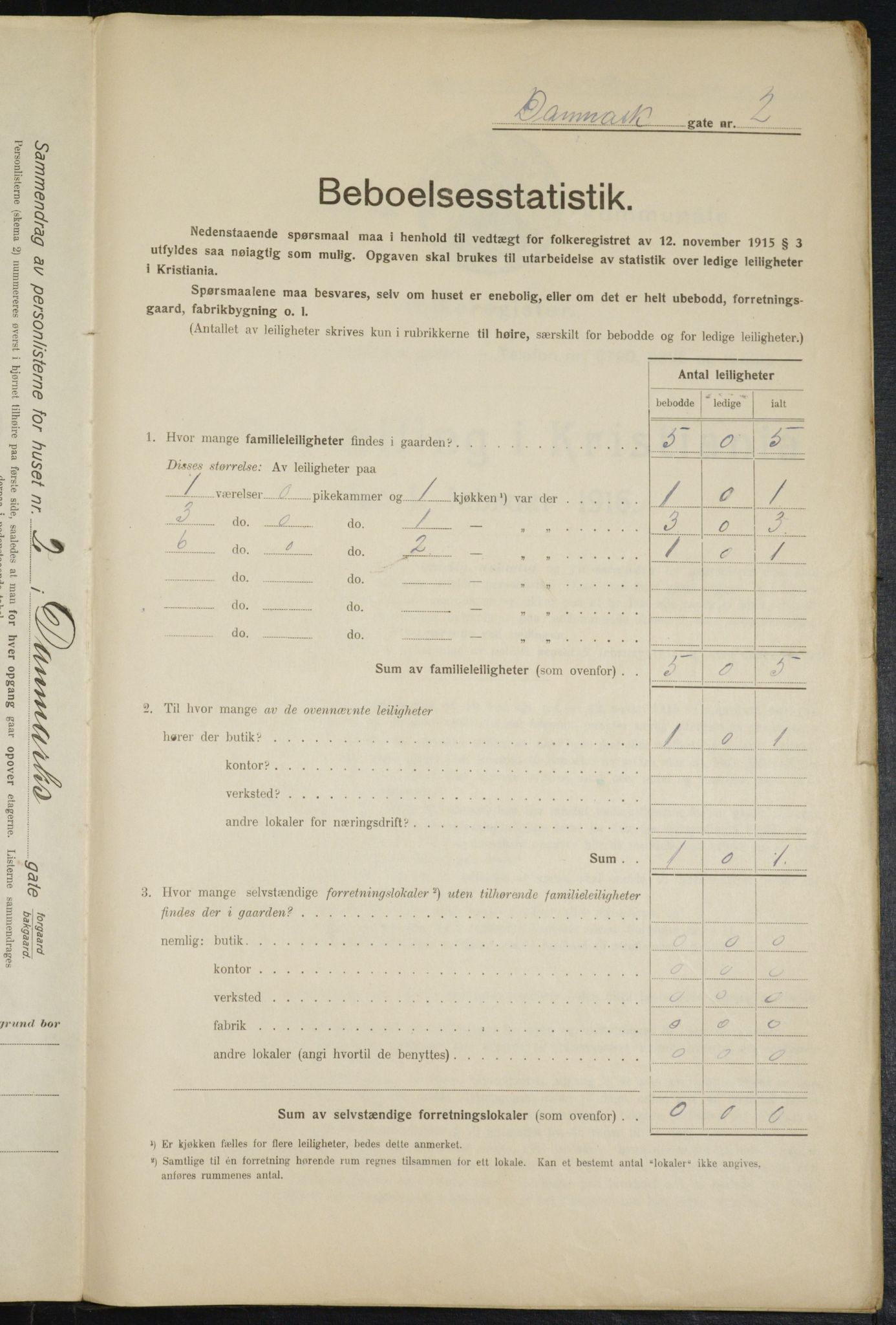 OBA, Municipal Census 1916 for Kristiania, 1916, p. 14624