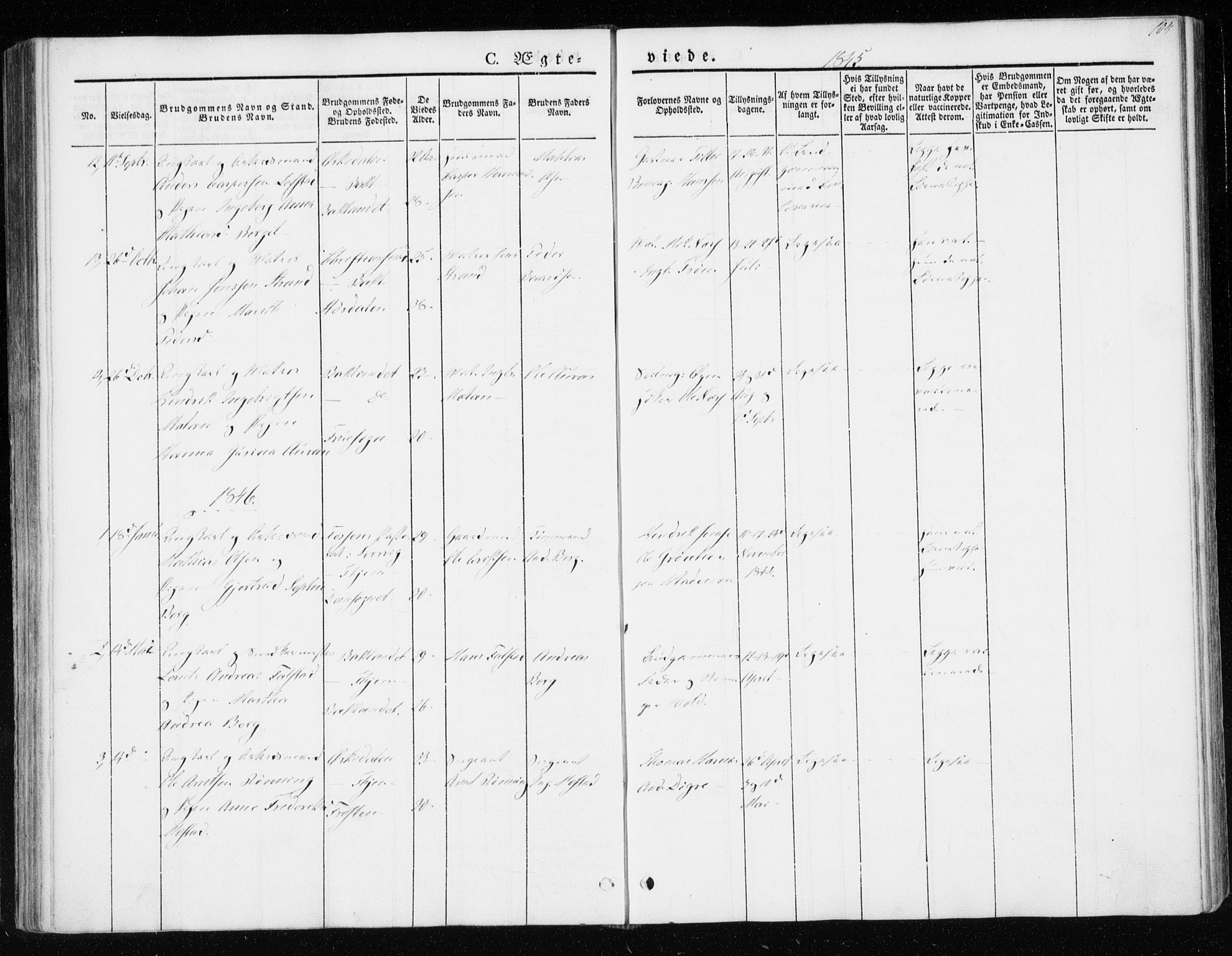 Ministerialprotokoller, klokkerbøker og fødselsregistre - Sør-Trøndelag, SAT/A-1456/604/L0183: Parish register (official) no. 604A04, 1841-1850, p. 104