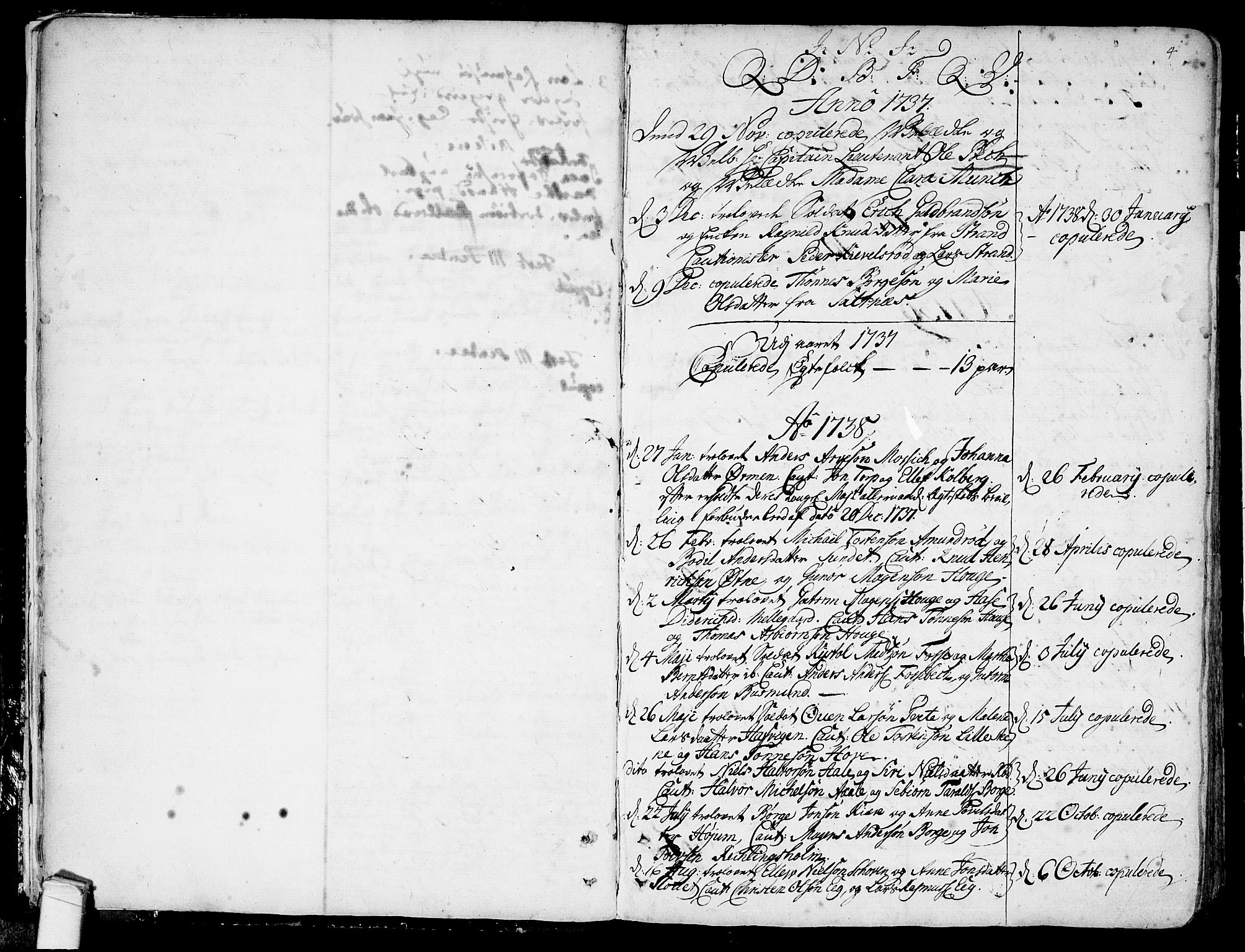 Onsøy prestekontor Kirkebøker, AV/SAO-A-10914/F/Fa/L0001: Parish register (official) no. I 1, 1733-1814, p. 4