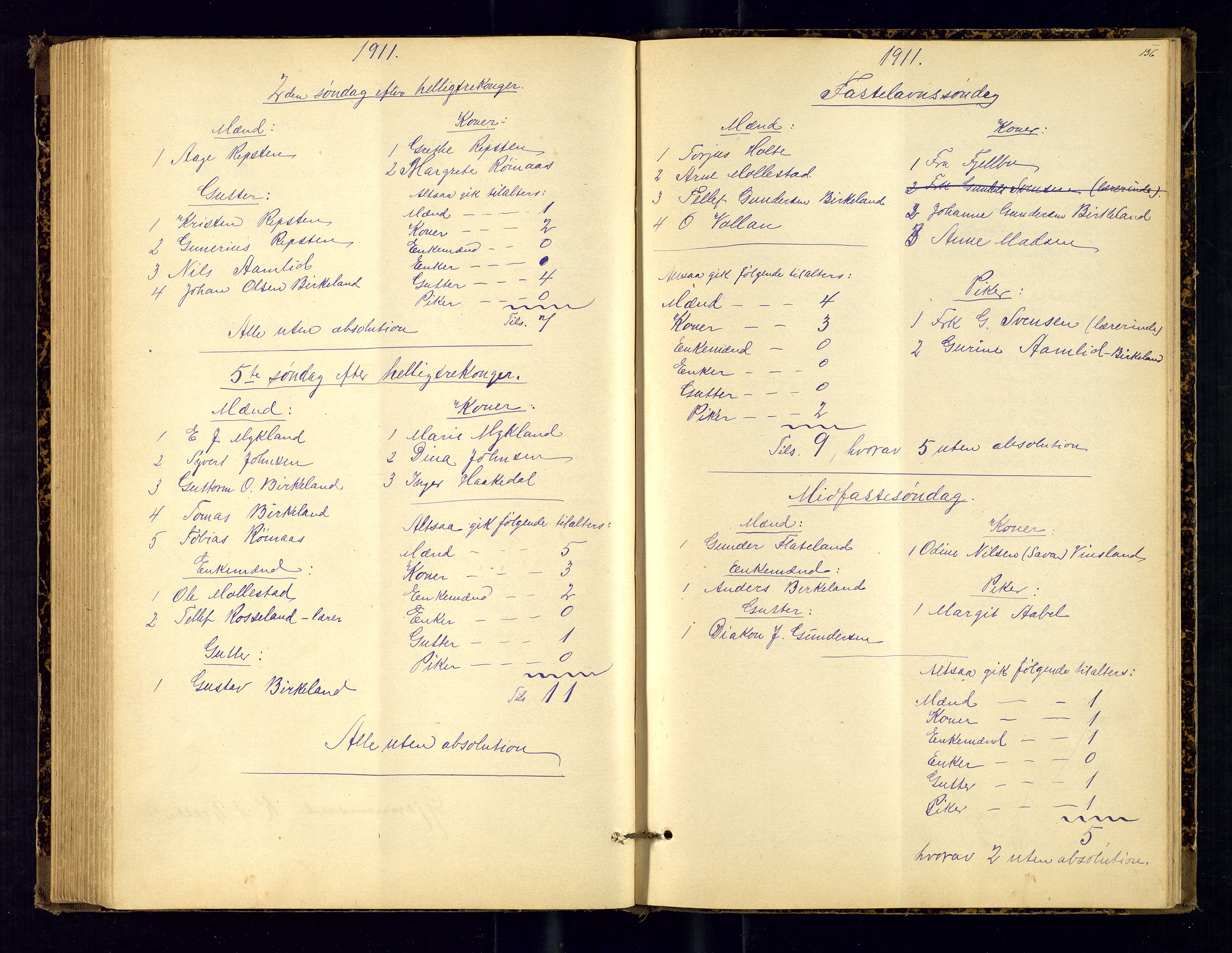 Birkenes sokneprestkontor, AV/SAK-1111-0004/F/Fc/L0008: Communicants register no. C-8, 1891-1915, p. 156