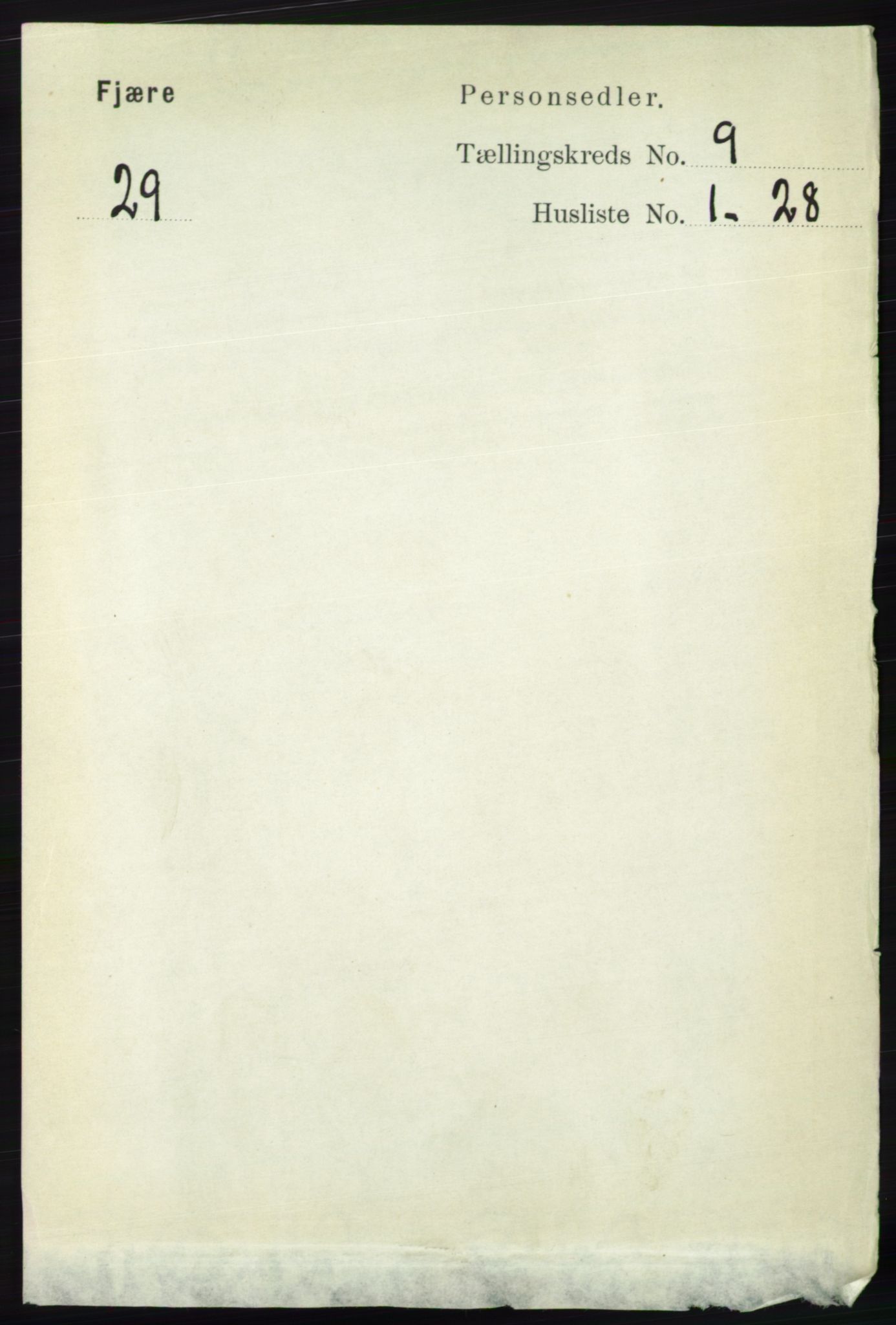 RA, 1891 census for 0923 Fjære, 1891, p. 4199