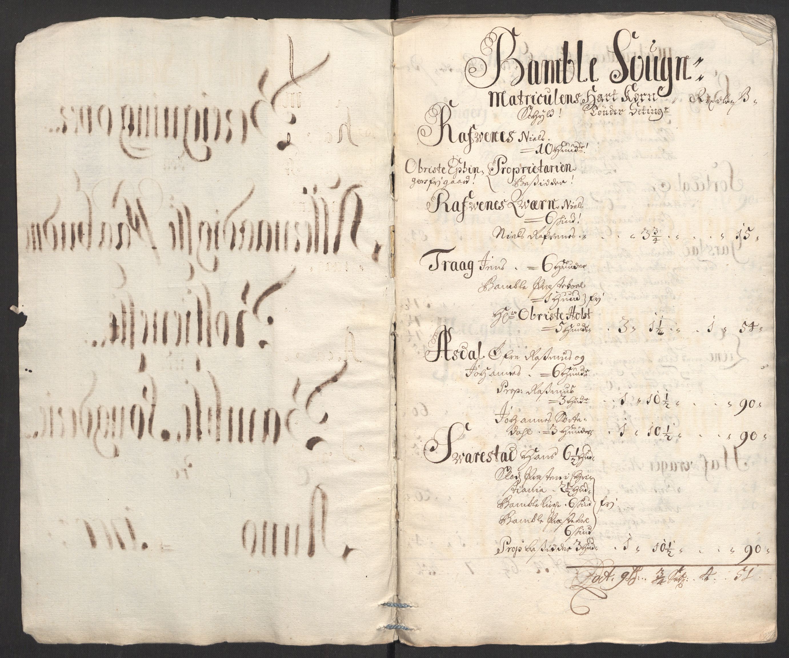 Rentekammeret inntil 1814, Reviderte regnskaper, Fogderegnskap, AV/RA-EA-4092/R36/L2104: Fogderegnskap Øvre og Nedre Telemark og Bamble, 1700, p. 315