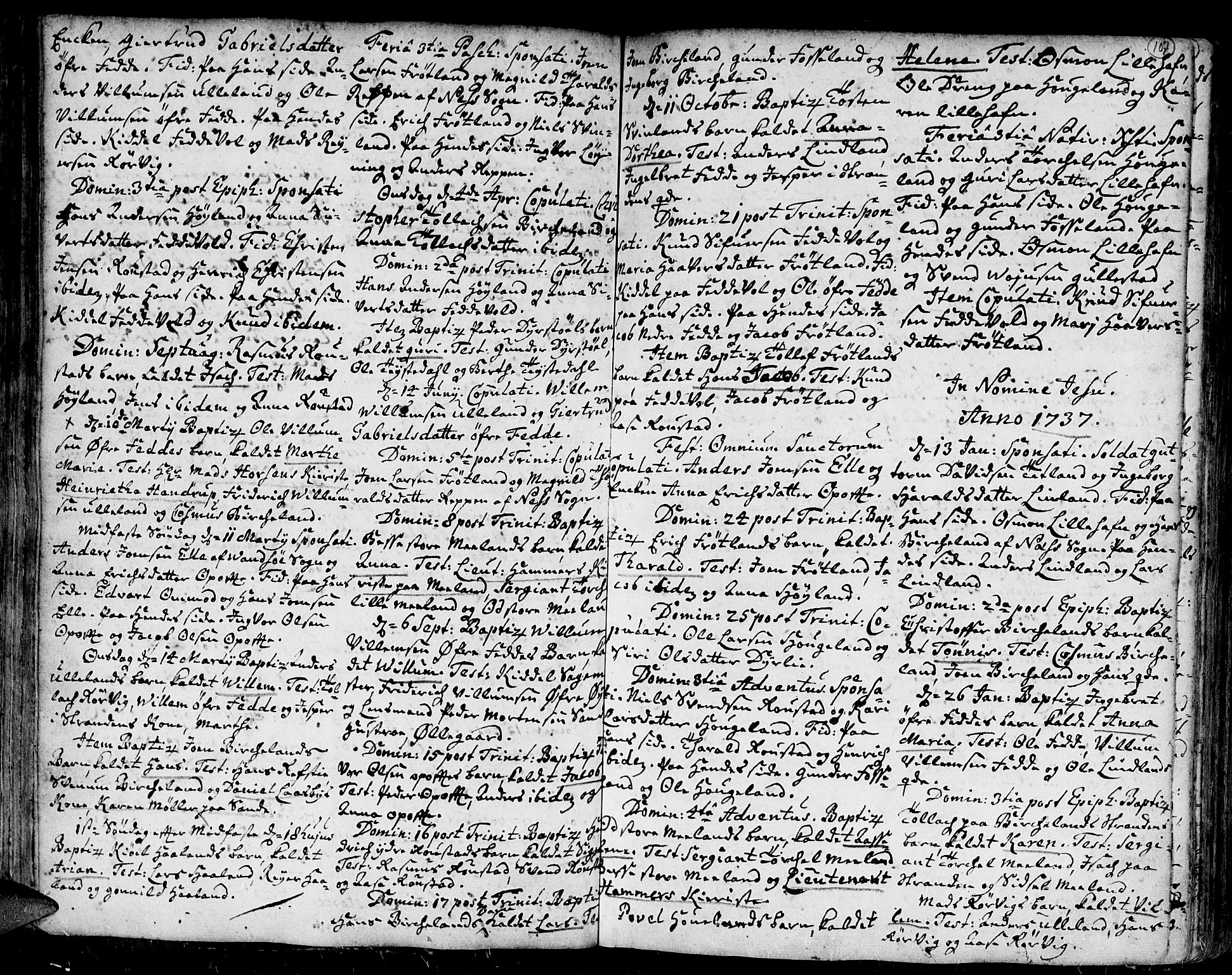 Kvinesdal sokneprestkontor, SAK/1111-0026/F/Fa/Fab/L0001: Parish register (official) no. A 1 /2, 1710-1788, p. 107