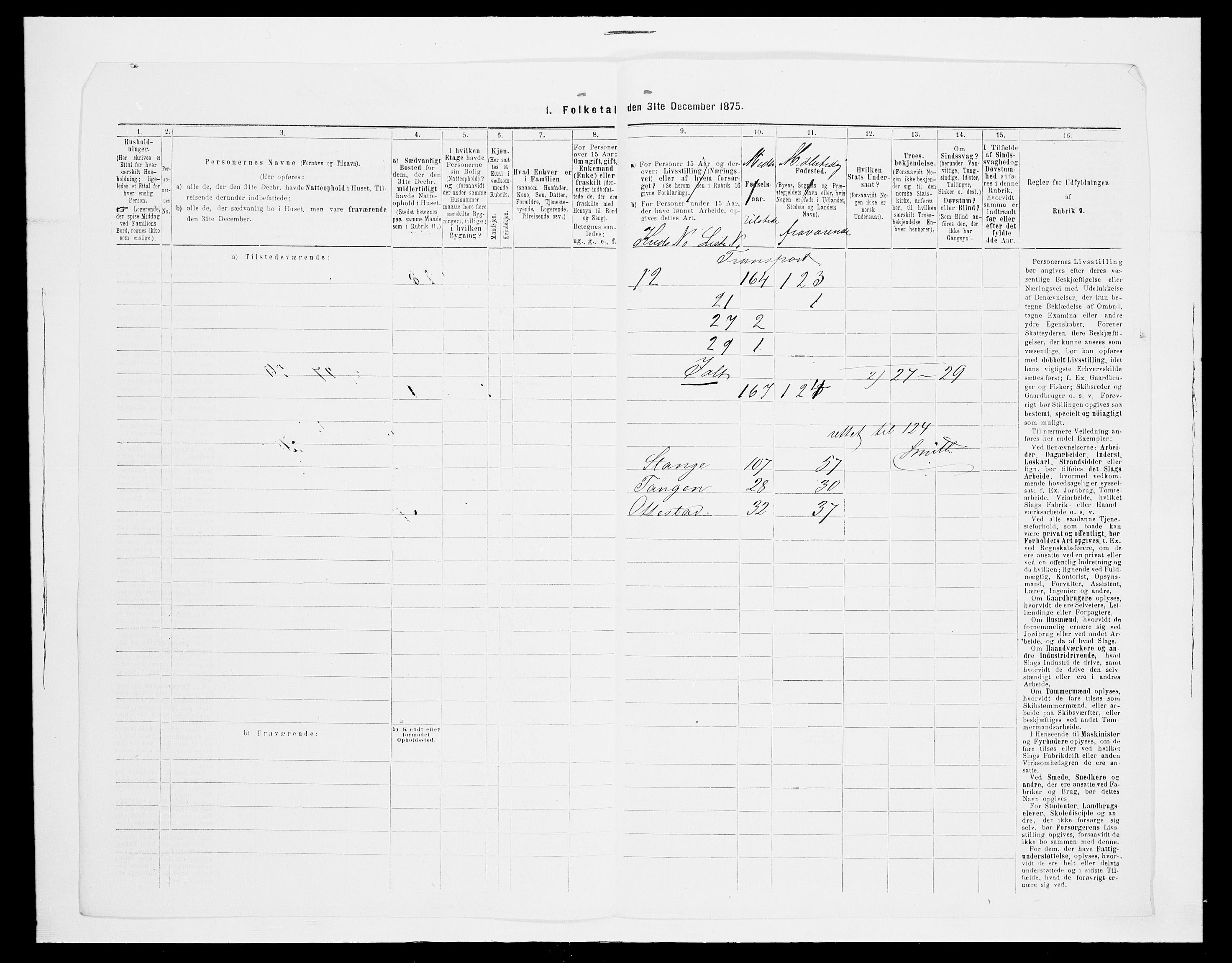 SAH, 1875 census for 0417P Stange, 1875, p. 62