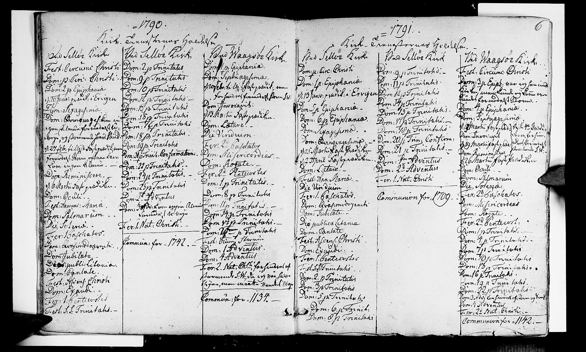 Selje sokneprestembete, AV/SAB-A-99938/H/Ha/Haa/Haaa: Parish register (official) no. A 6, 1782-1806, p. 6