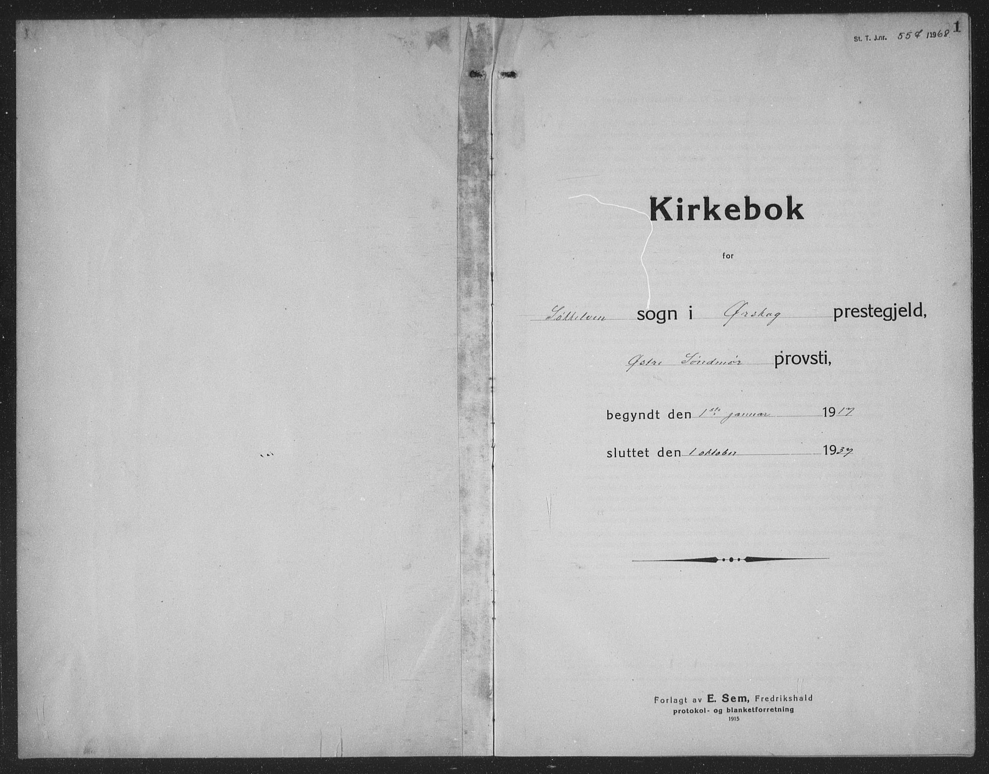 Ministerialprotokoller, klokkerbøker og fødselsregistre - Møre og Romsdal, AV/SAT-A-1454/523/L0342: Parish register (copy) no. 523C05, 1916-1937, p. 1