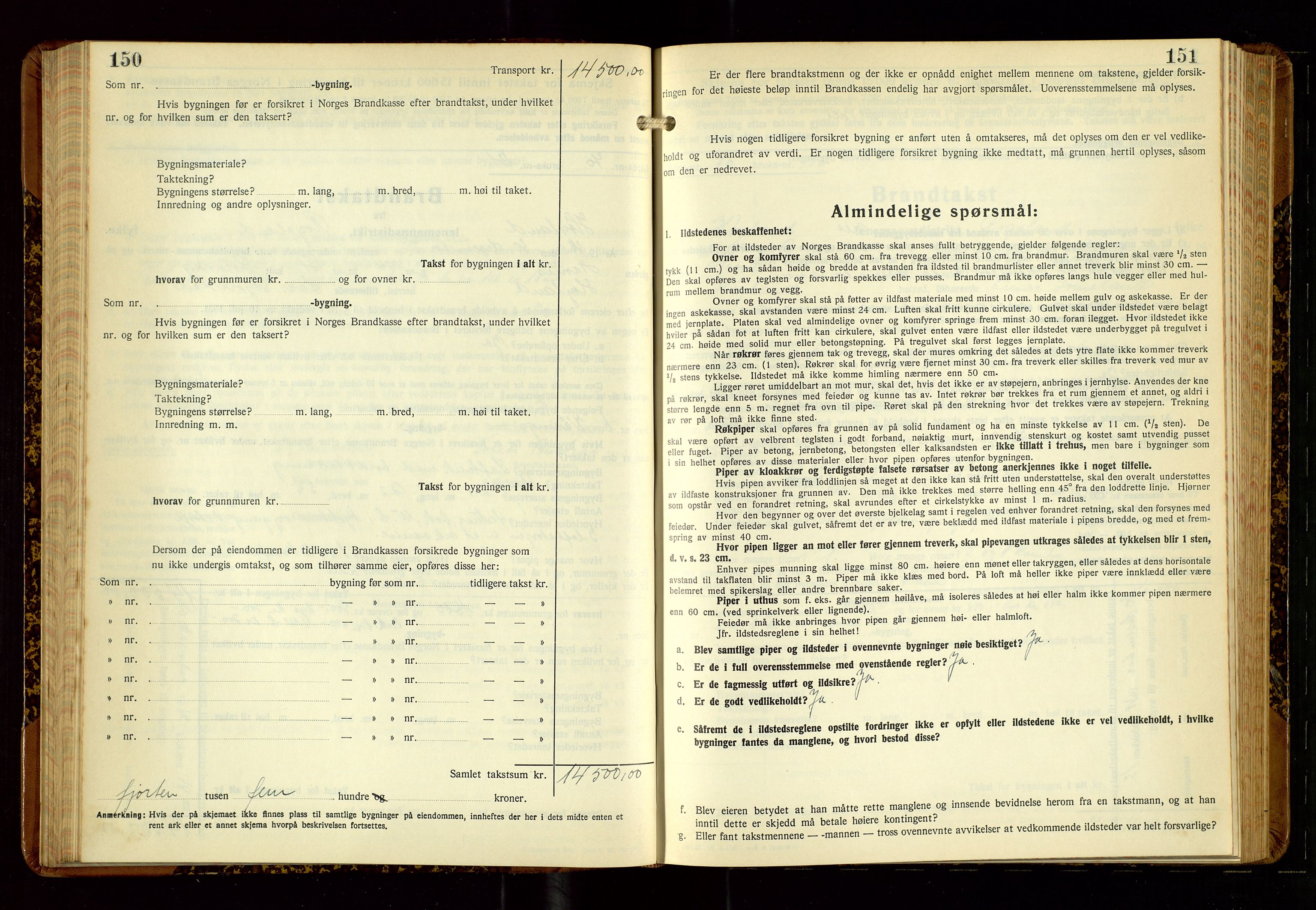 Høyland/Sandnes lensmannskontor, AV/SAST-A-100166/Gob/L0007: "Brandtakstprotokoll", 1938-1940, p. 150-151