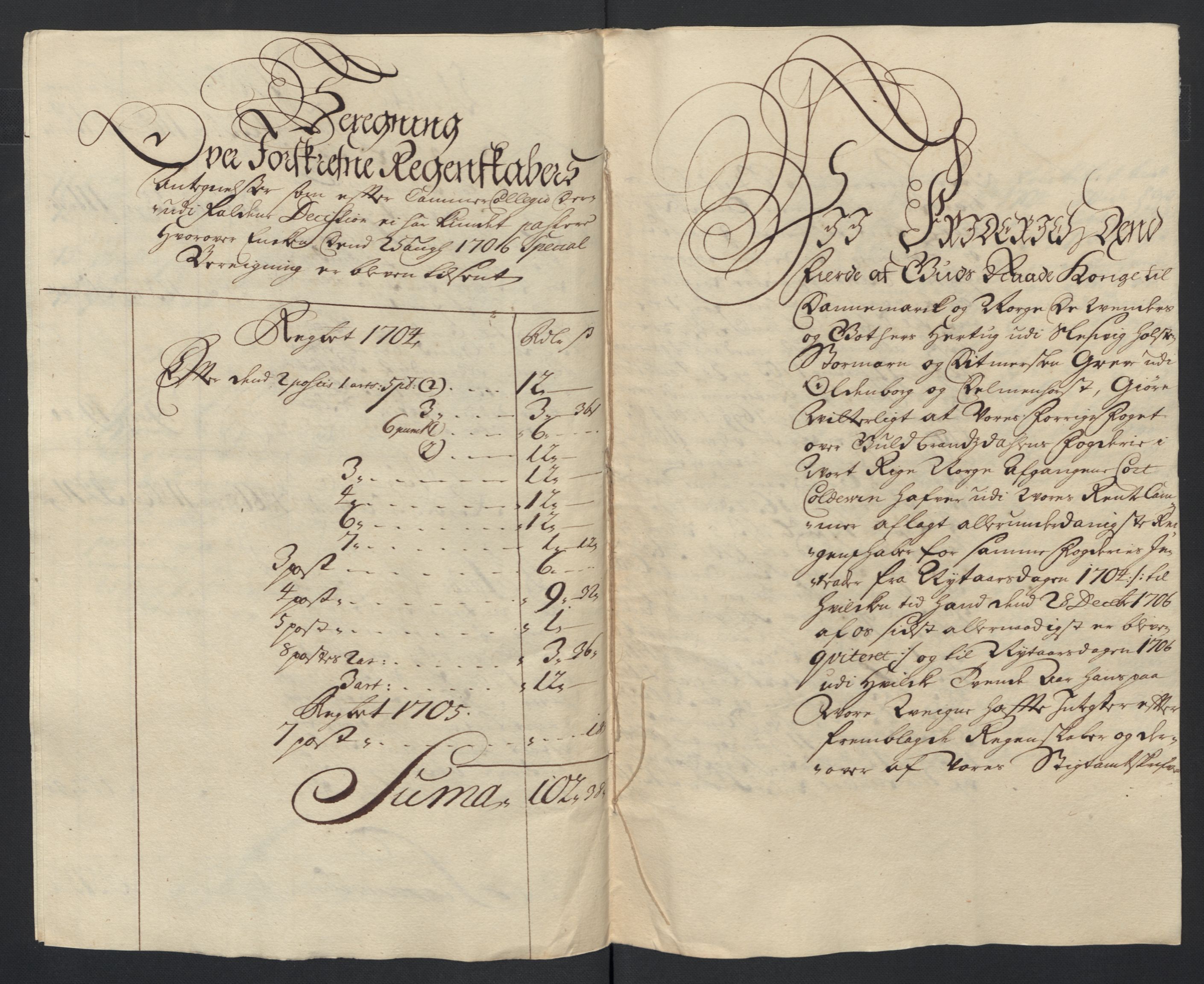 Rentekammeret inntil 1814, Reviderte regnskaper, Fogderegnskap, AV/RA-EA-4092/R17/L1178: Fogderegnskap Gudbrandsdal, 1705-1707, p. 21