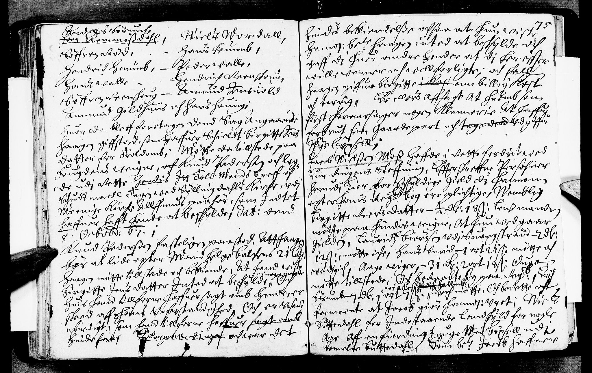 Lier, Røyken og Hurum sorenskriveri, AV/SAKO-A-89/F/Fa/L0008: Tingbok, 1667, p. 75