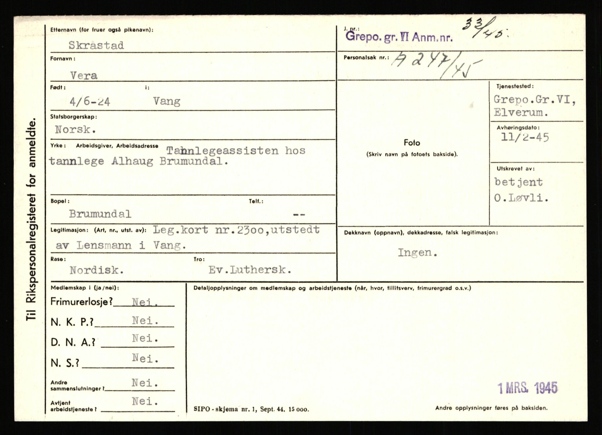 Statspolitiet - Hovedkontoret / Osloavdelingen, AV/RA-S-1329/C/Ca/L0014: Seterlien - Svartås, 1943-1945, p. 1523