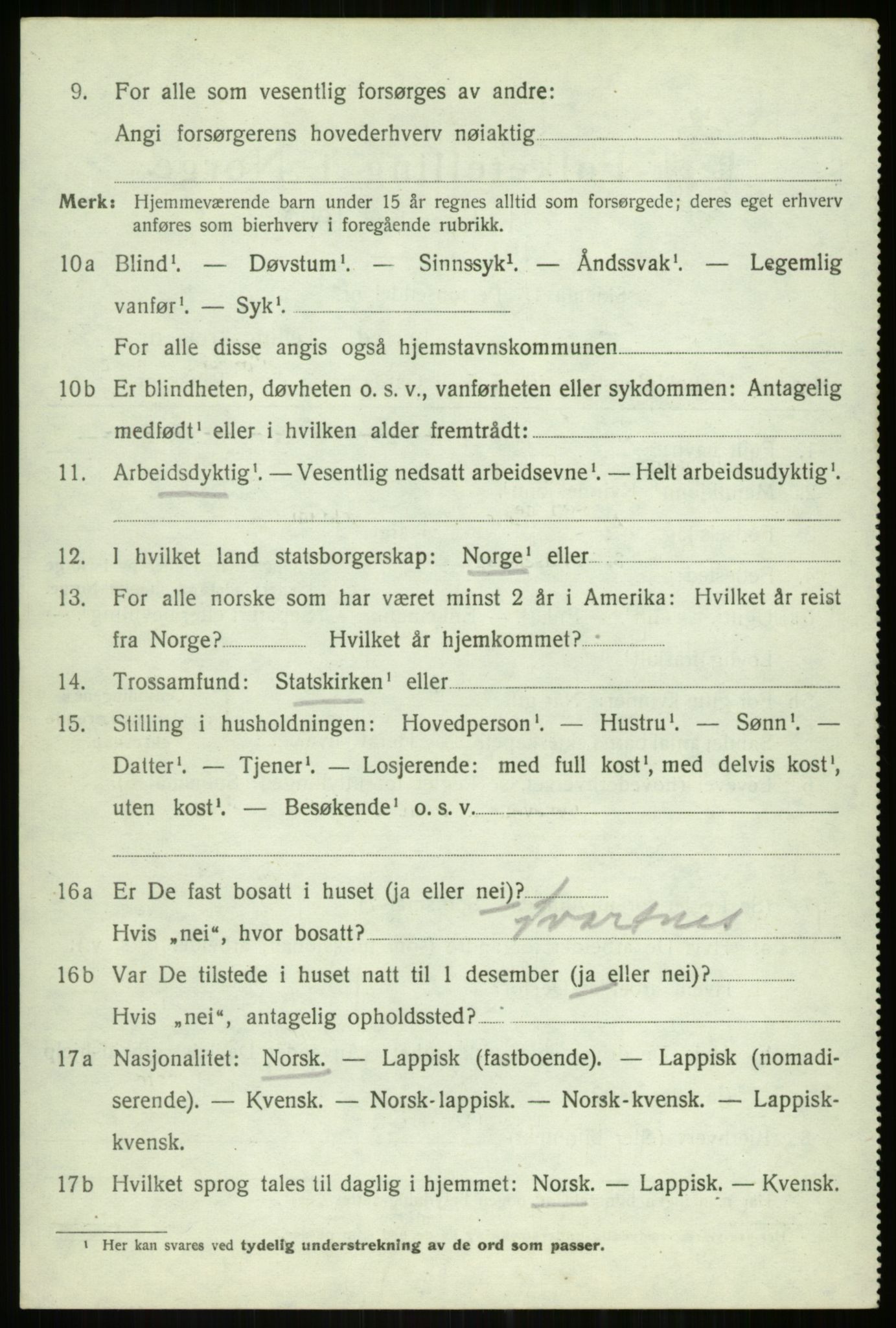 SATØ, 1920 census for Balsfjord, 1920, p. 7592