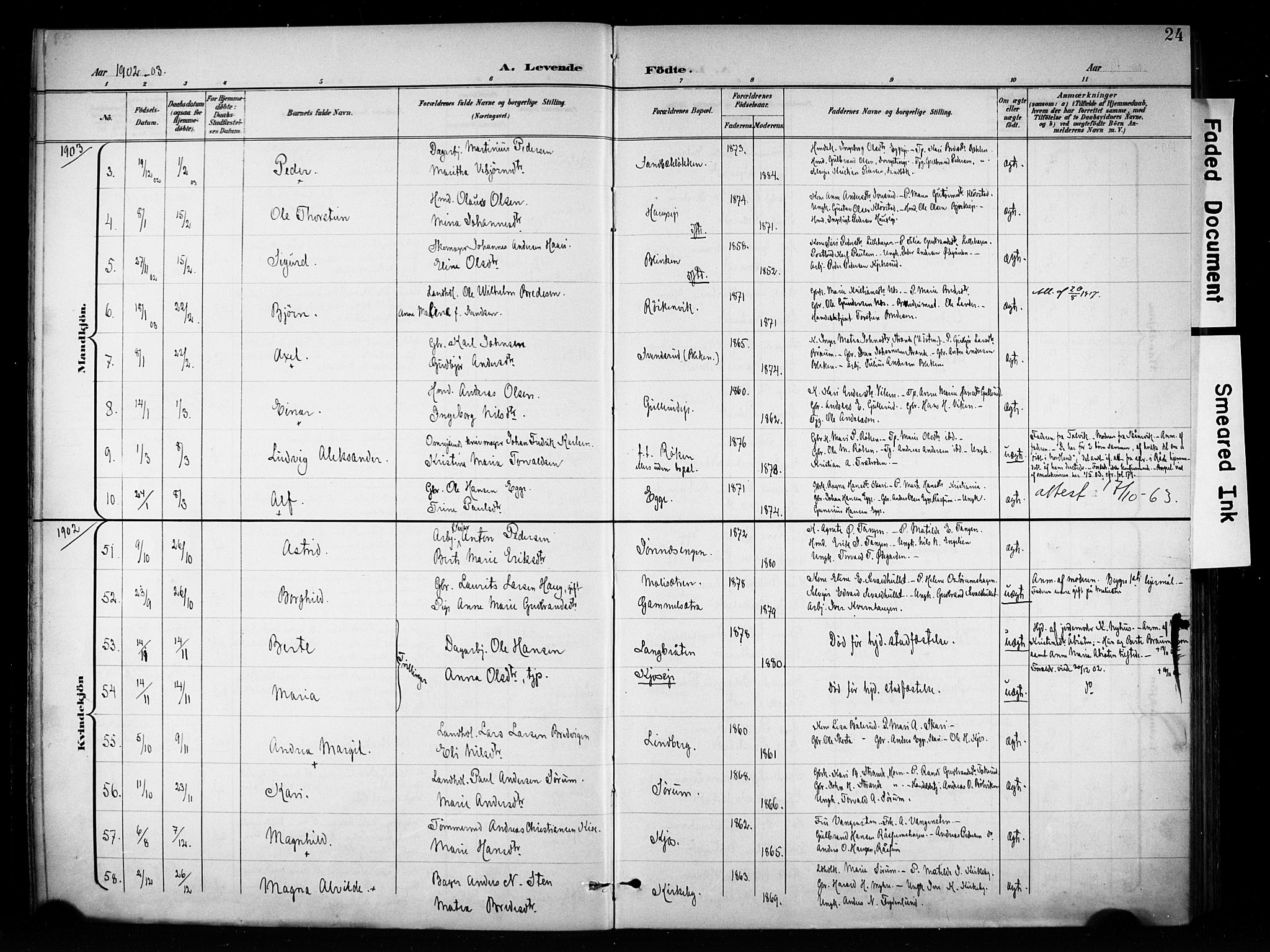 Brandbu prestekontor, AV/SAH-PREST-114/H/Ha/Haa/L0001: Parish register (official) no. 1, 1900-1912, p. 24