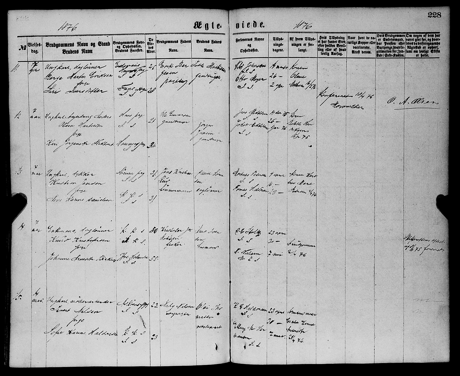 Sandviken Sokneprestembete, AV/SAB-A-77601/H/Ha/L0001: Parish register (official) no. A 1, 1867-1877, p. 228