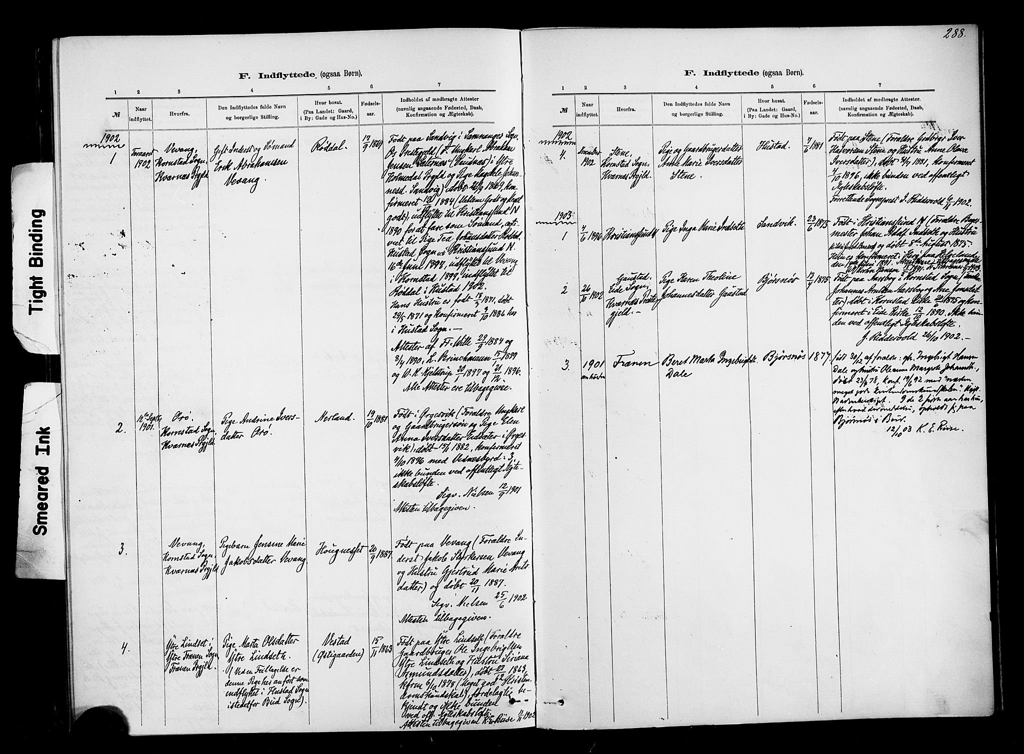 Ministerialprotokoller, klokkerbøker og fødselsregistre - Møre og Romsdal, AV/SAT-A-1454/567/L0778: Parish register (official) no. 567A01, 1881-1903, p. 288