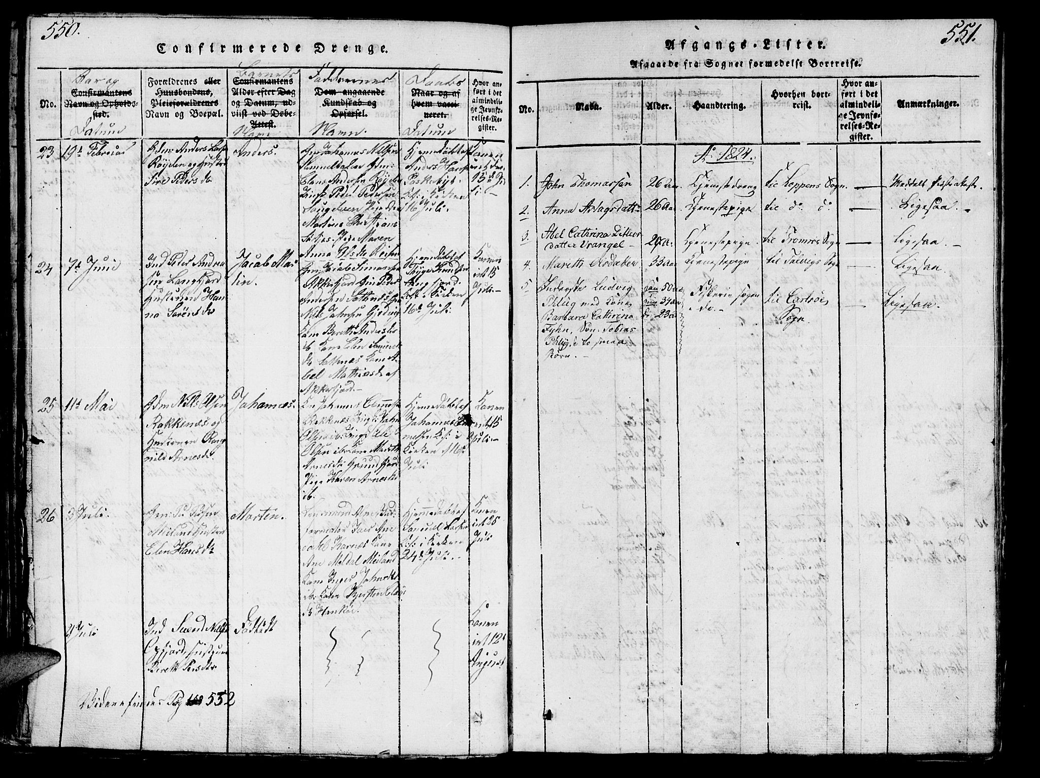 Skjervøy sokneprestkontor, AV/SATØ-S-1300/H/Ha/Haa/L0004kirke: Parish register (official) no. 4, 1820-1838, p. 550