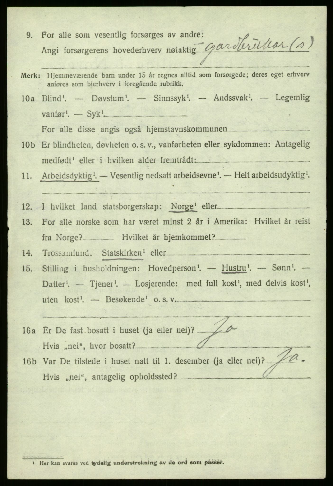 SAB, 1920 census for Fjaler, 1920, p. 1816