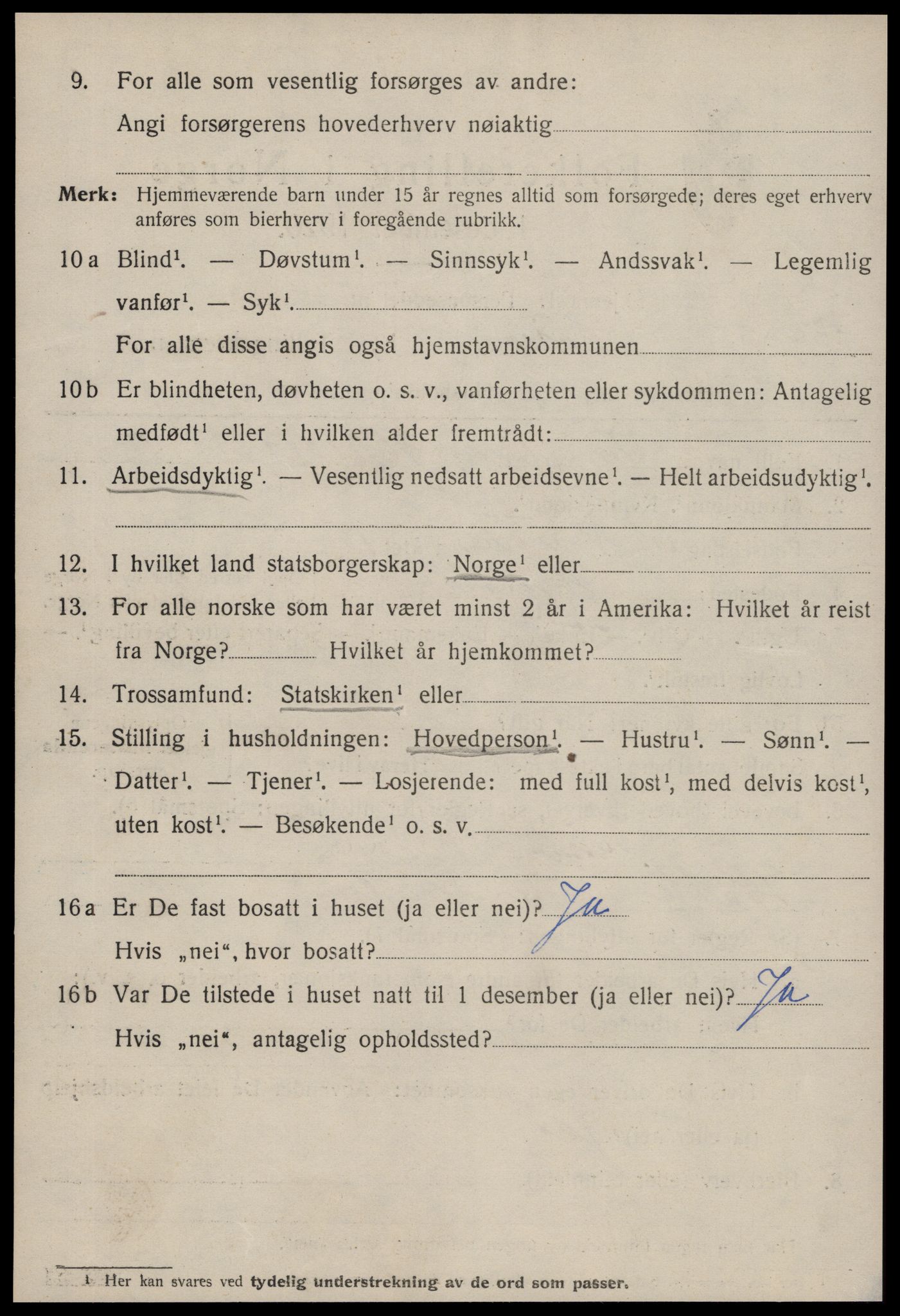 SAT, 1920 census for Kristiansund, 1920, p. 23854