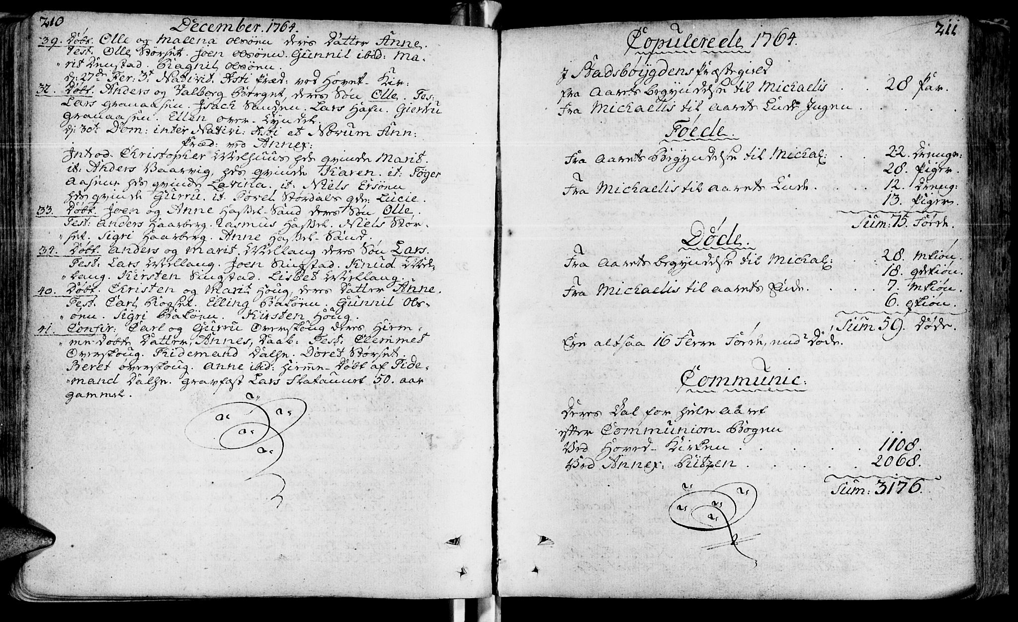 Ministerialprotokoller, klokkerbøker og fødselsregistre - Sør-Trøndelag, SAT/A-1456/646/L0605: Parish register (official) no. 646A03, 1751-1790, p. 210-211