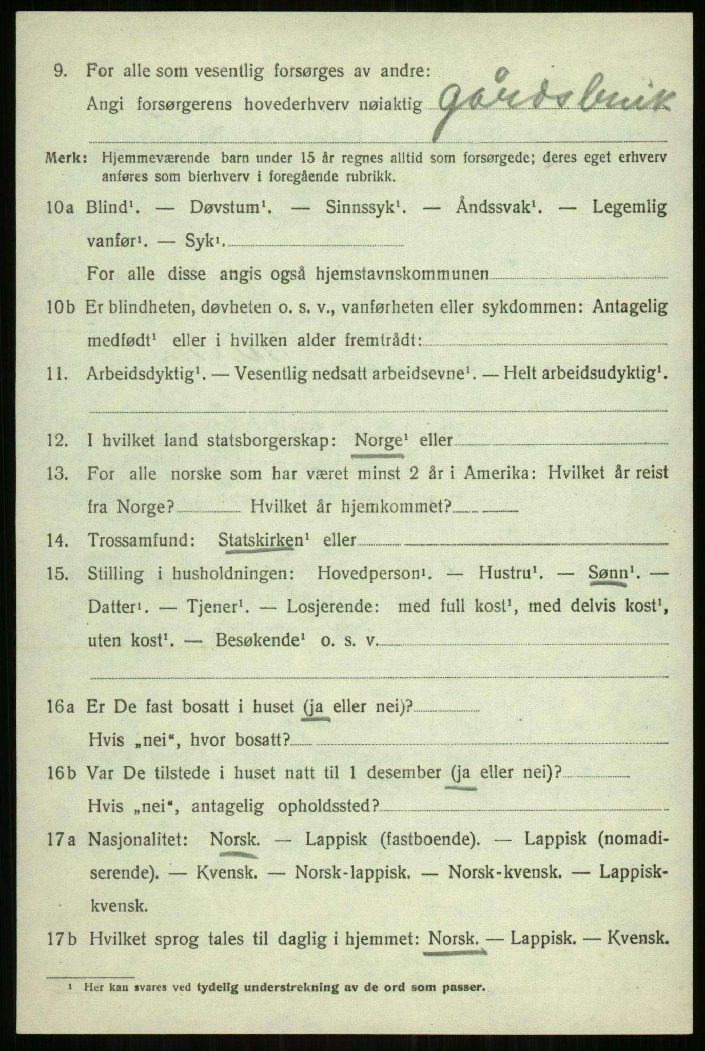 SATØ, 1920 census for Balsfjord, 1920, p. 4475