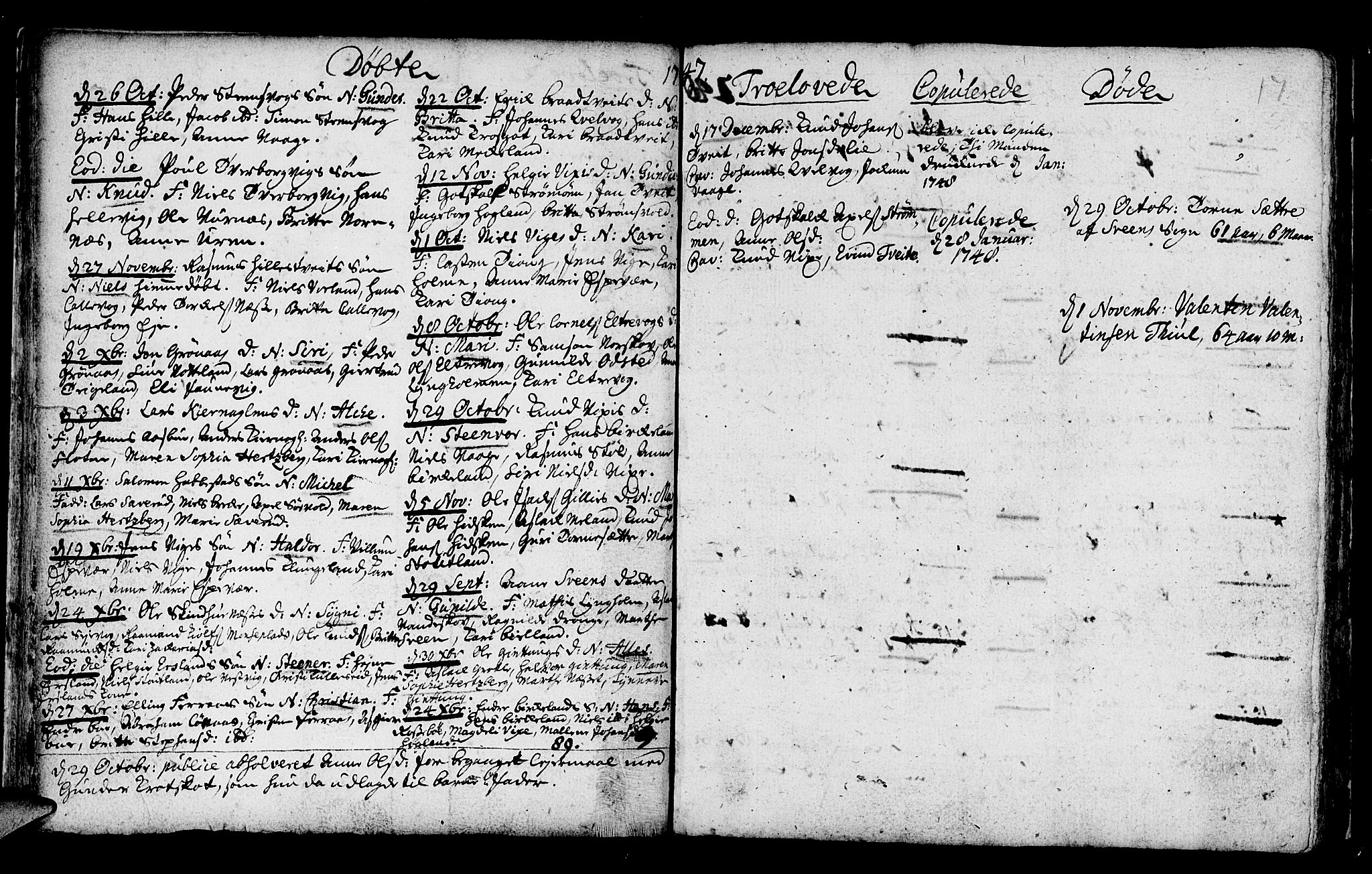 Finnås sokneprestembete, SAB/A-99925/H/Ha/Haa/Haaa/L0002: Parish register (official) no. A 2, 1744-1764, p. 17