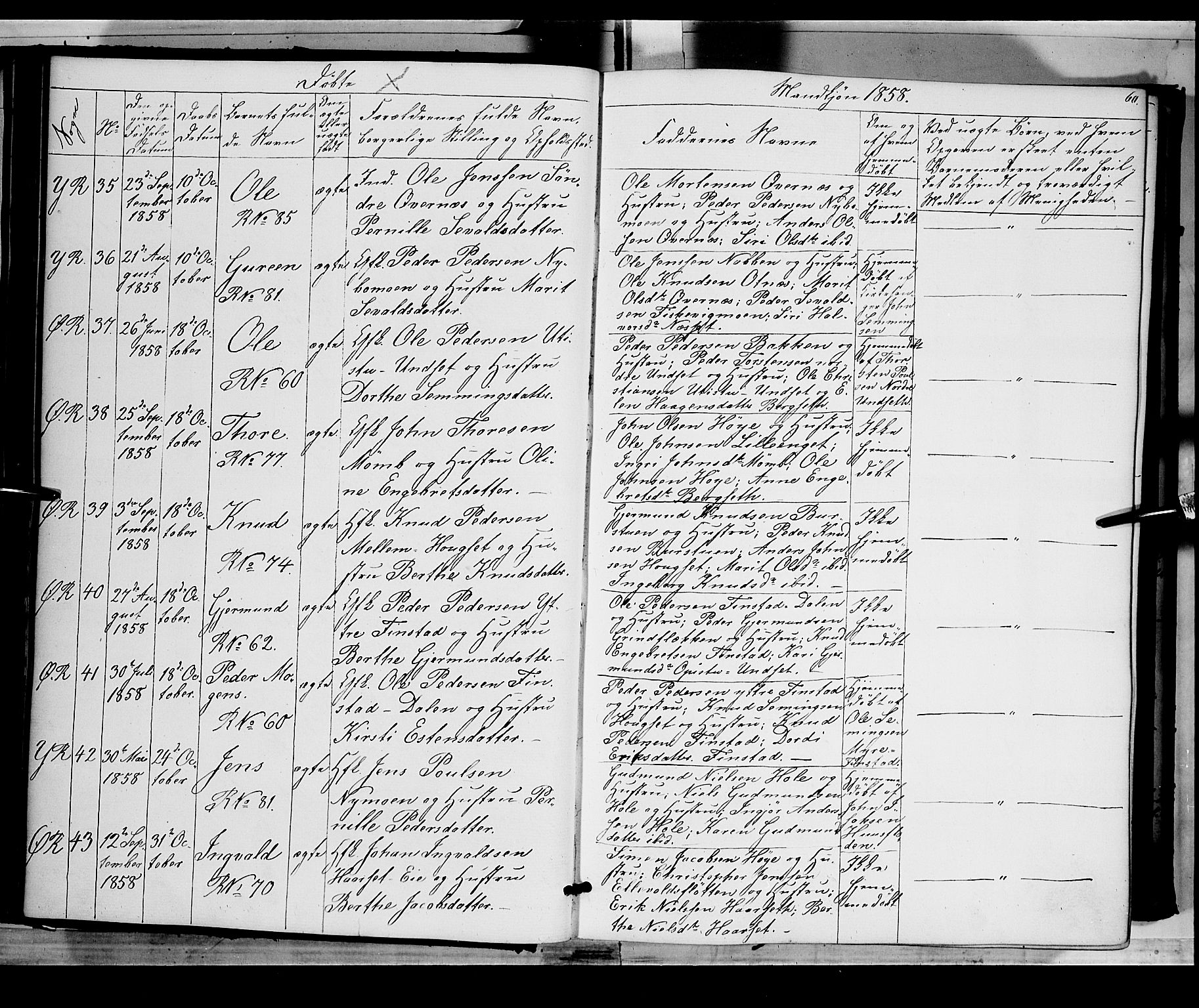 Rendalen prestekontor, AV/SAH-PREST-054/H/Ha/Haa/L0005: Parish register (official) no. 5, 1853-1866, p. 60