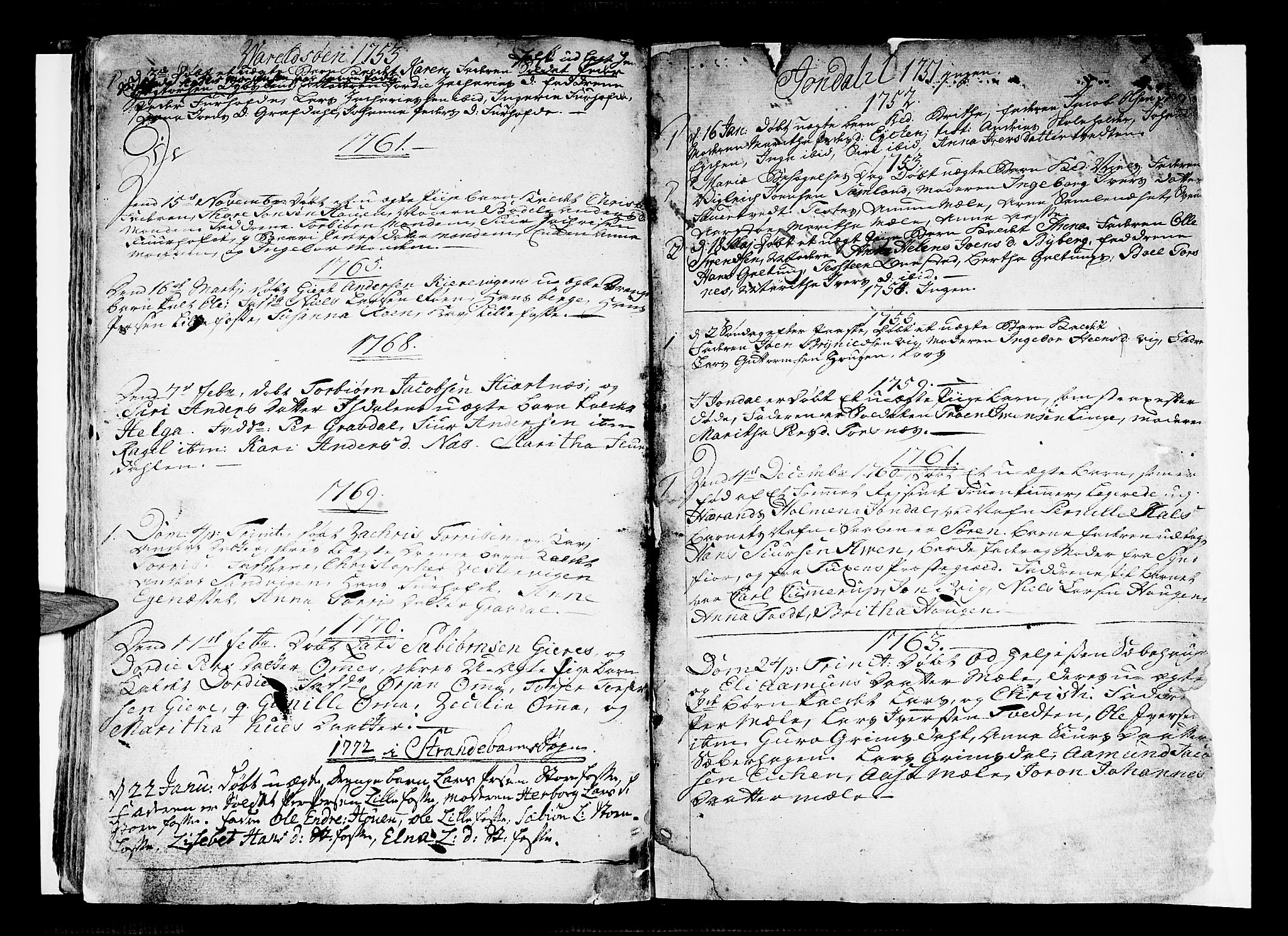 Strandebarm sokneprestembete, SAB/A-78401/H/Haa: Parish register (official) no. A 3 /1, 1750-1787, p. 140