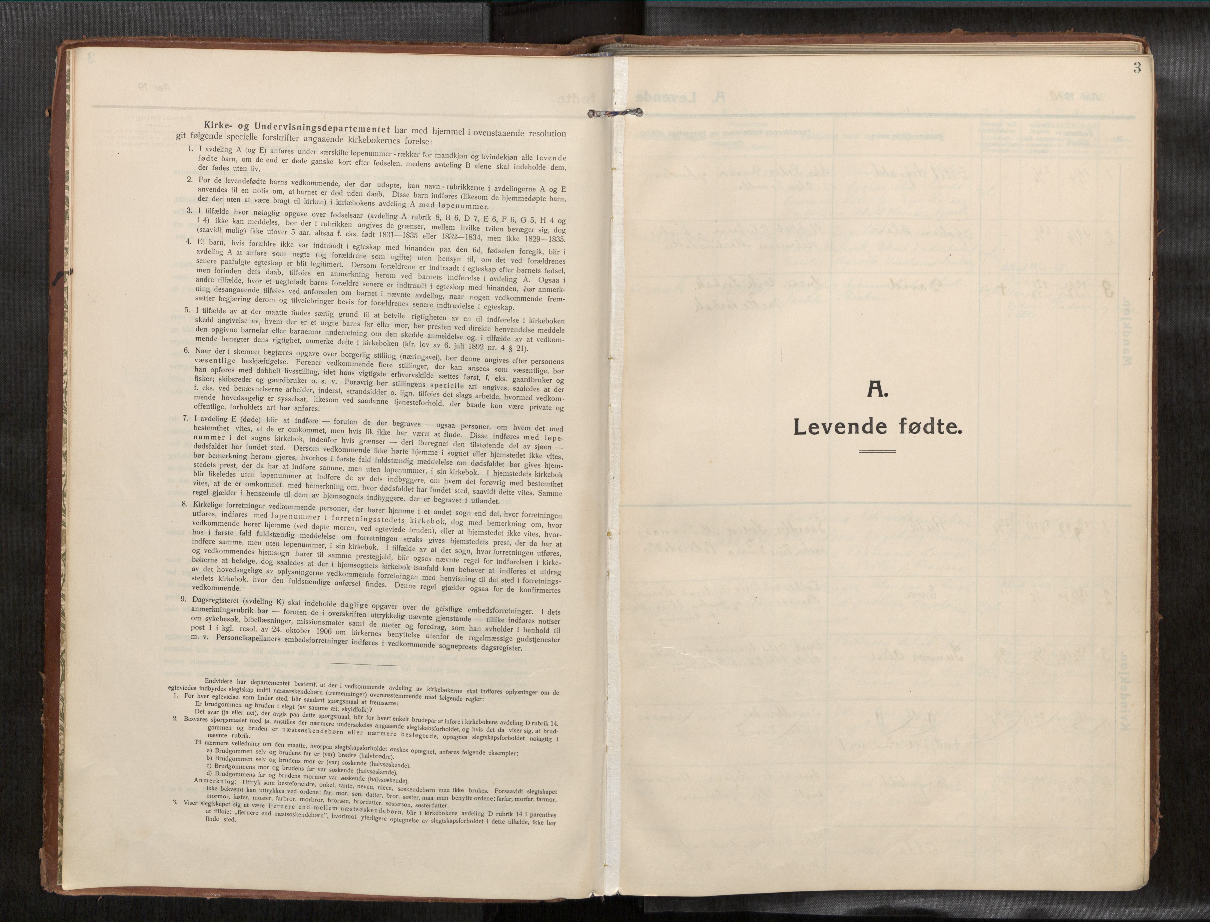 Ministerialprotokoller, klokkerbøker og fødselsregistre - Nord-Trøndelag, SAT/A-1458/773/L0624a: Parish register (official) no. 773A16, 1910-1936, p. 3
