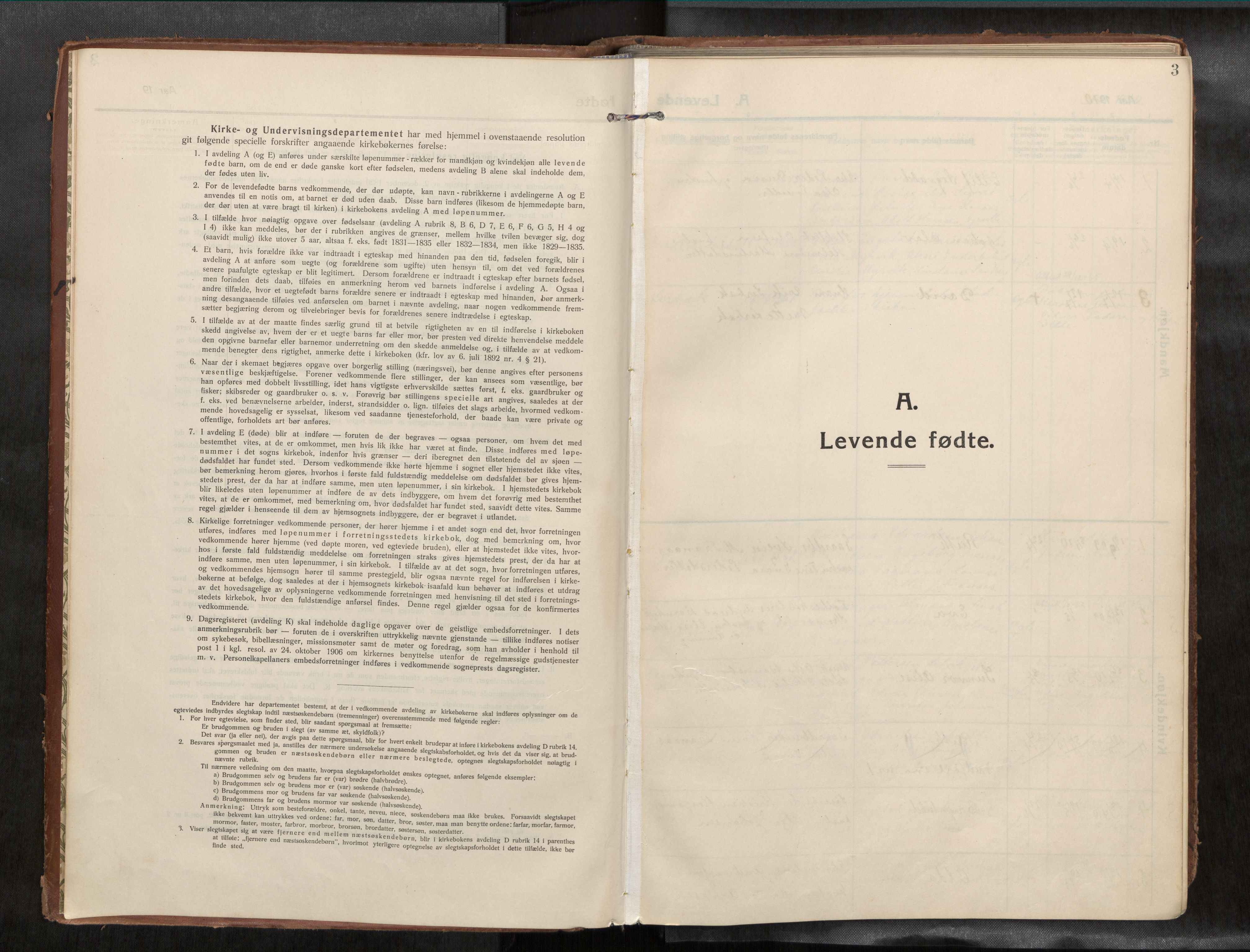 Ministerialprotokoller, klokkerbøker og fødselsregistre - Nord-Trøndelag, AV/SAT-A-1458/773/L0624a: Parish register (official) no. 773A16, 1910-1936, p. 3