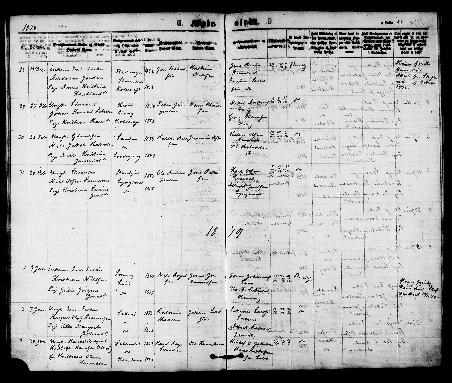 Ministerialprotokoller, klokkerbøker og fødselsregistre - Nord-Trøndelag, SAT/A-1458/784/L0671: Parish register (official) no. 784A06, 1876-1879, p. 82