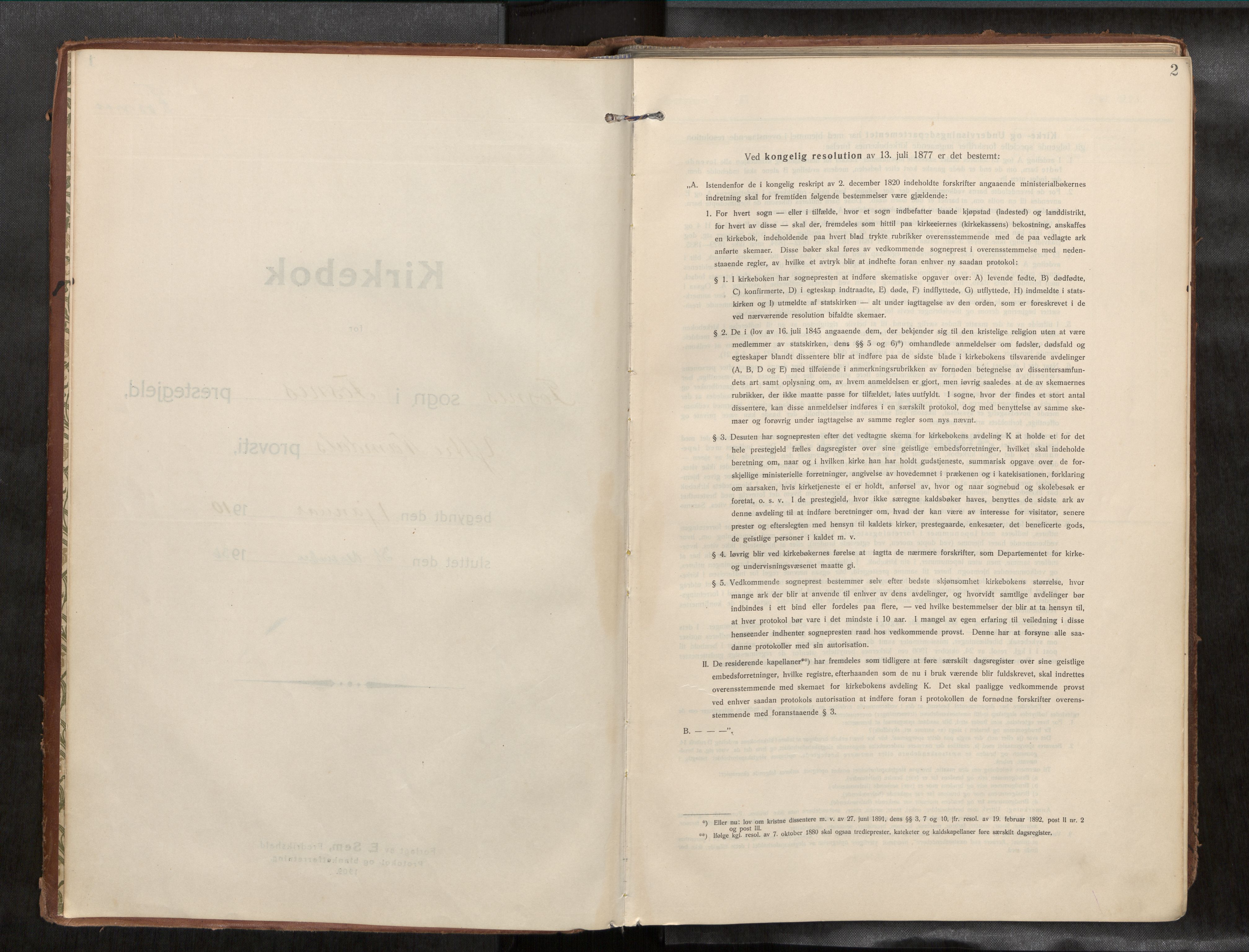Ministerialprotokoller, klokkerbøker og fødselsregistre - Nord-Trøndelag, SAT/A-1458/773/L0624a: Parish register (official) no. 773A16, 1910-1936, p. 2