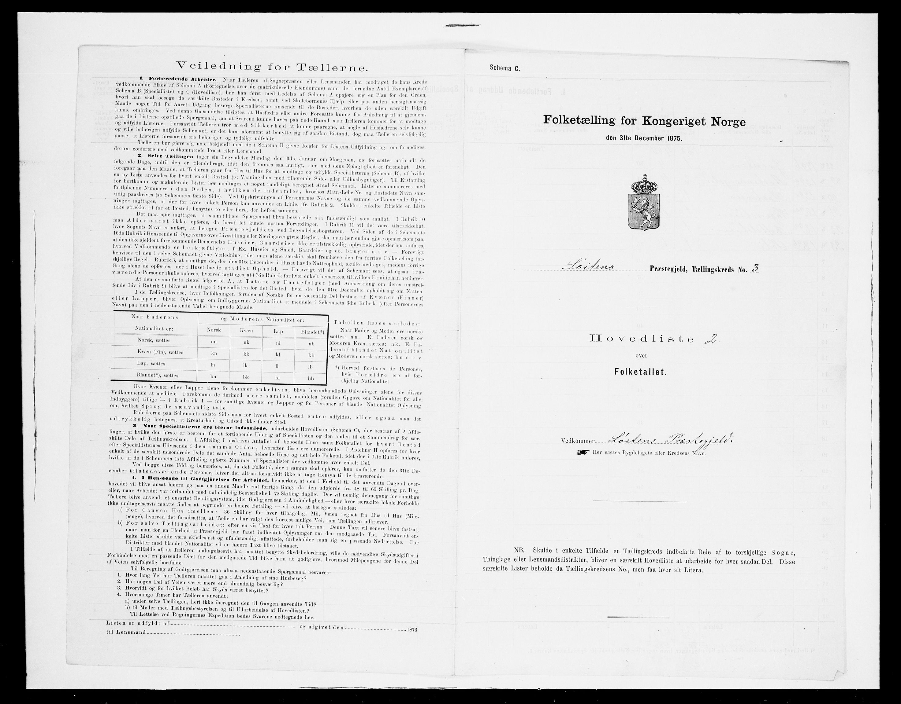 SAH, 1875 census for 0415P Løten, 1875, p. 30