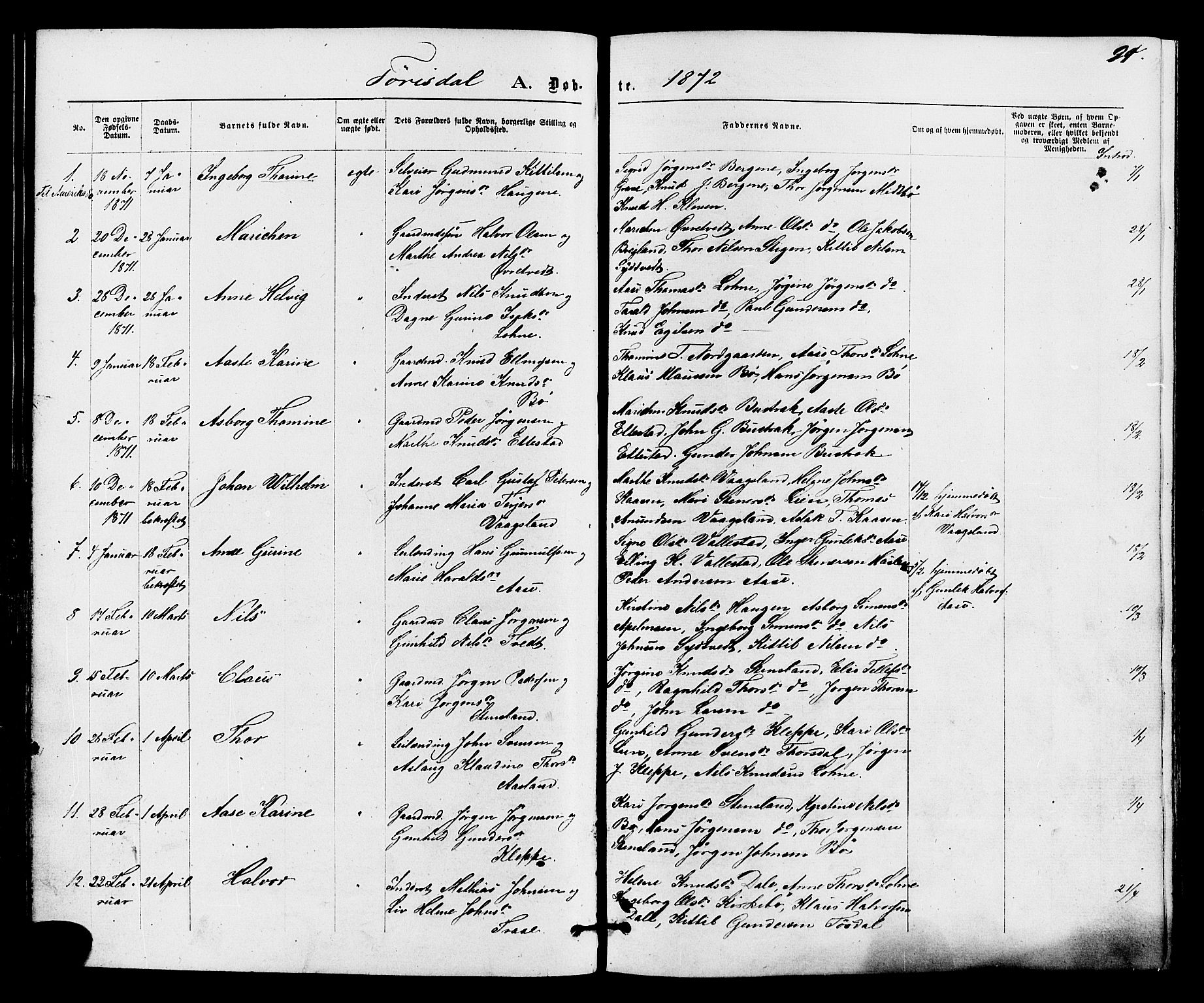 Drangedal kirkebøker, AV/SAKO-A-258/F/Fa/L0009: Parish register (official) no. 9 /2, 1872-1884, p. 91