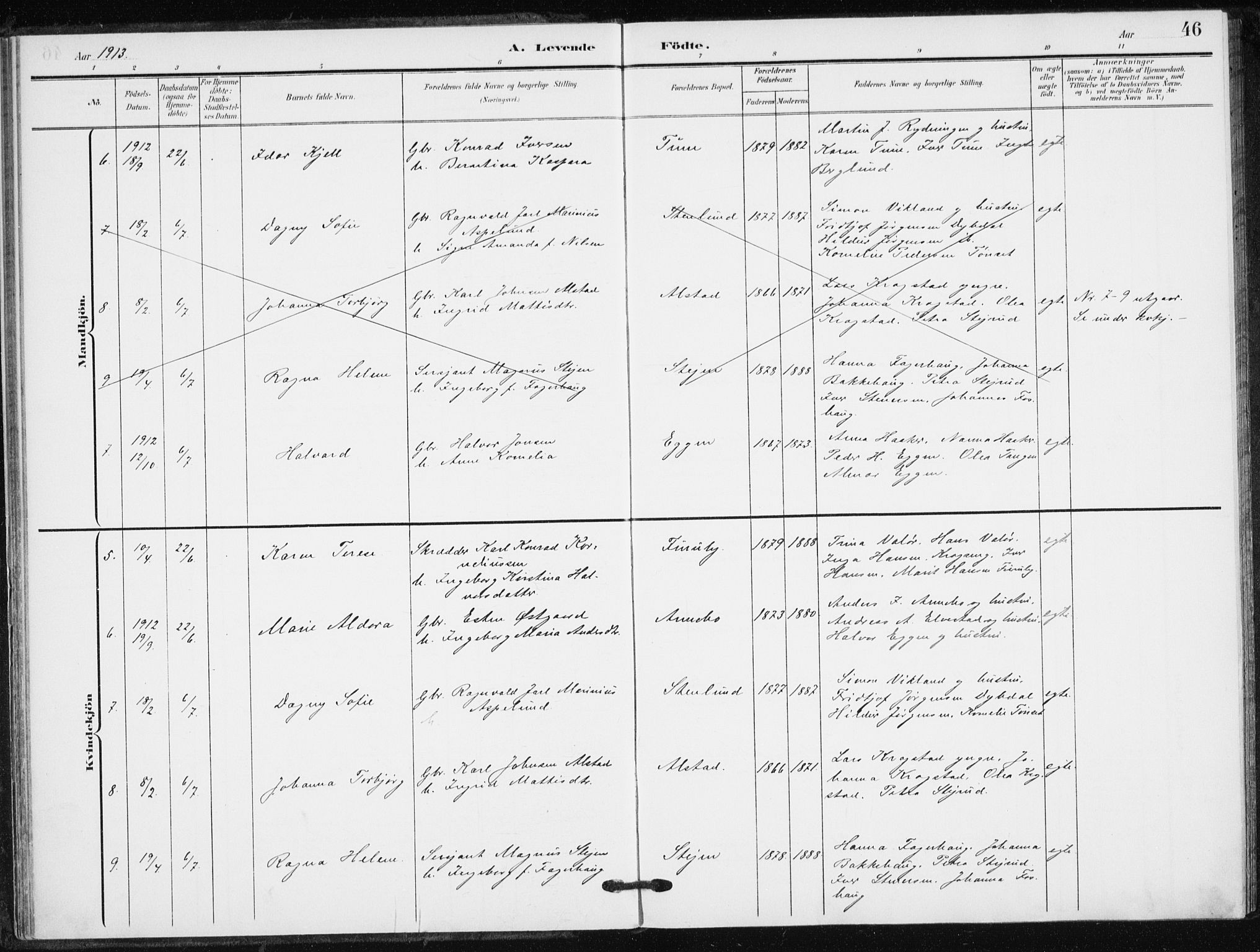 Målselv sokneprestembete, SATØ/S-1311/G/Ga/Gaa/L0013kirke: Parish register (official) no. 13, 1903-1919, p. 46