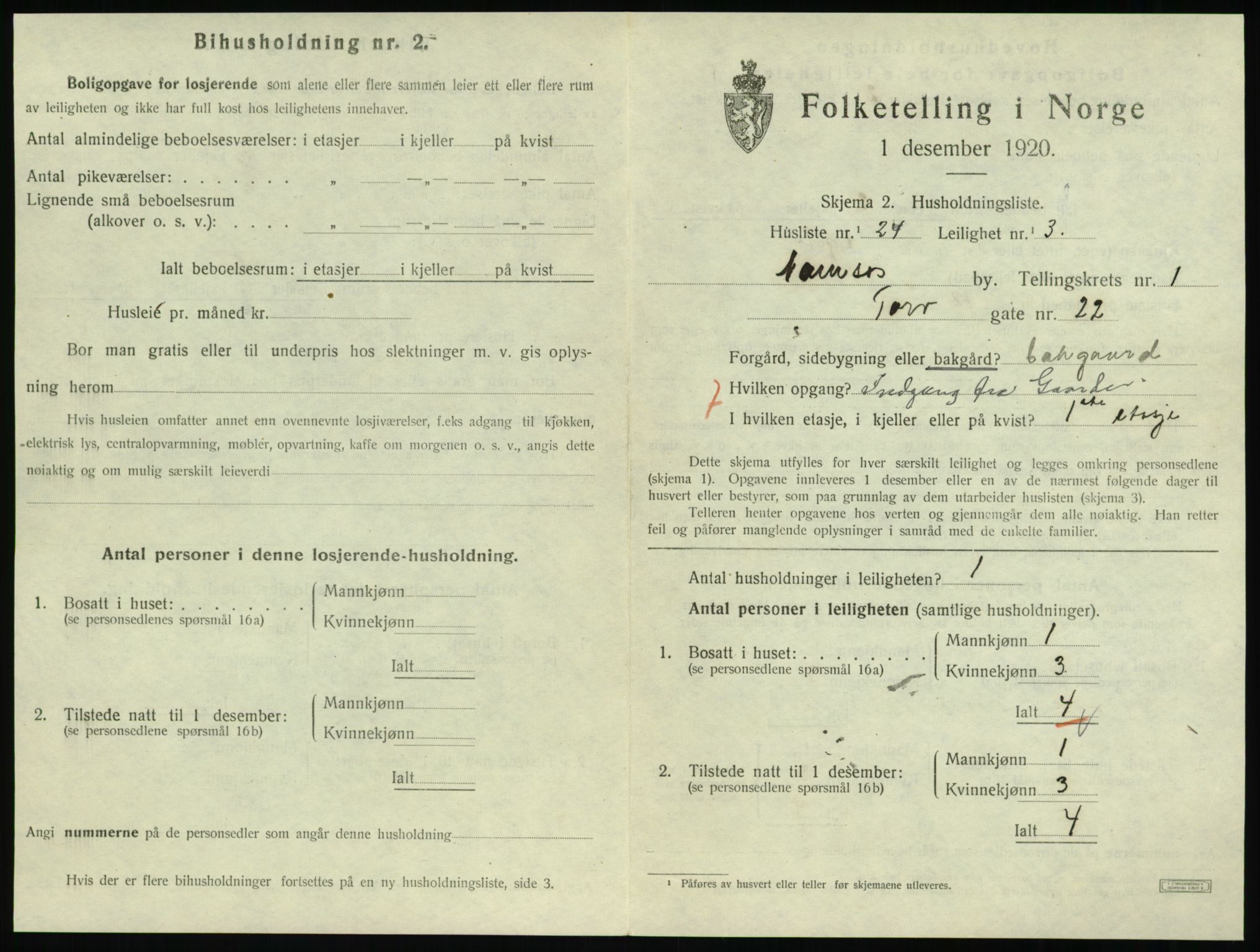 SAT, 1920 census for Namsos, 1920, p. 839