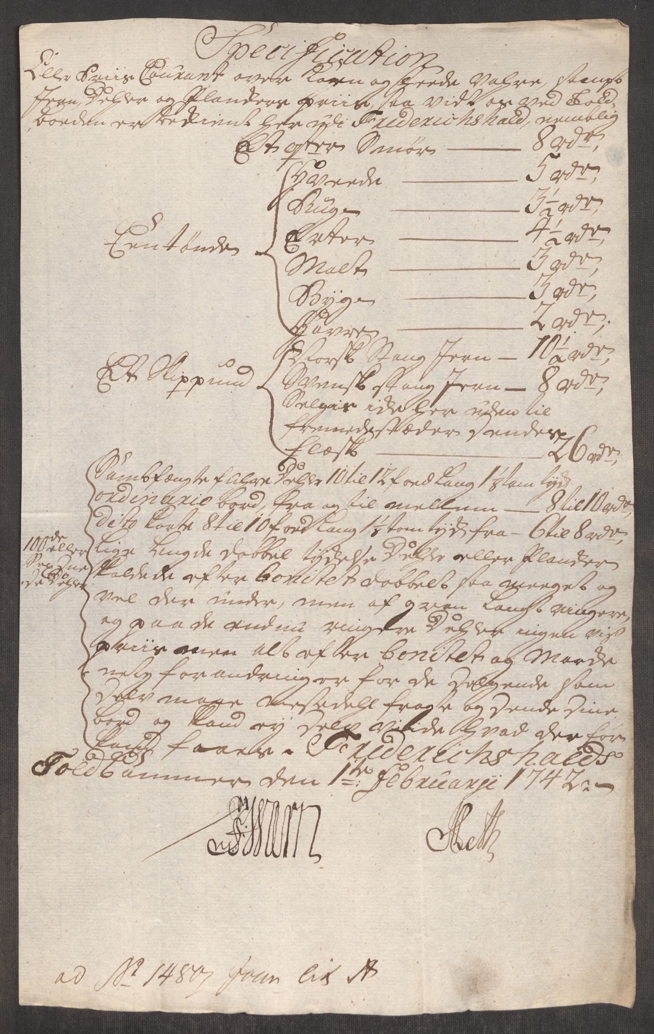 Rentekammeret inntil 1814, Realistisk ordnet avdeling, RA/EA-4070/Oe/L0002: [Ø1]: Priskuranter, 1740-1744, p. 394