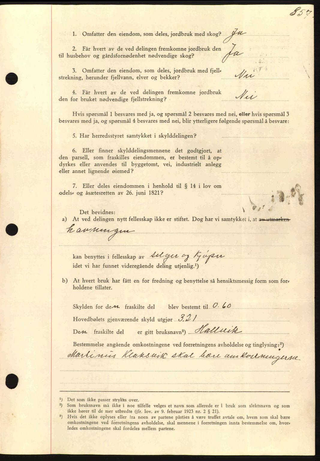 Nordmøre sorenskriveri, AV/SAT-A-4132/1/2/2Ca: Mortgage book no. A87, 1939-1940, Diary no: : 33/1940